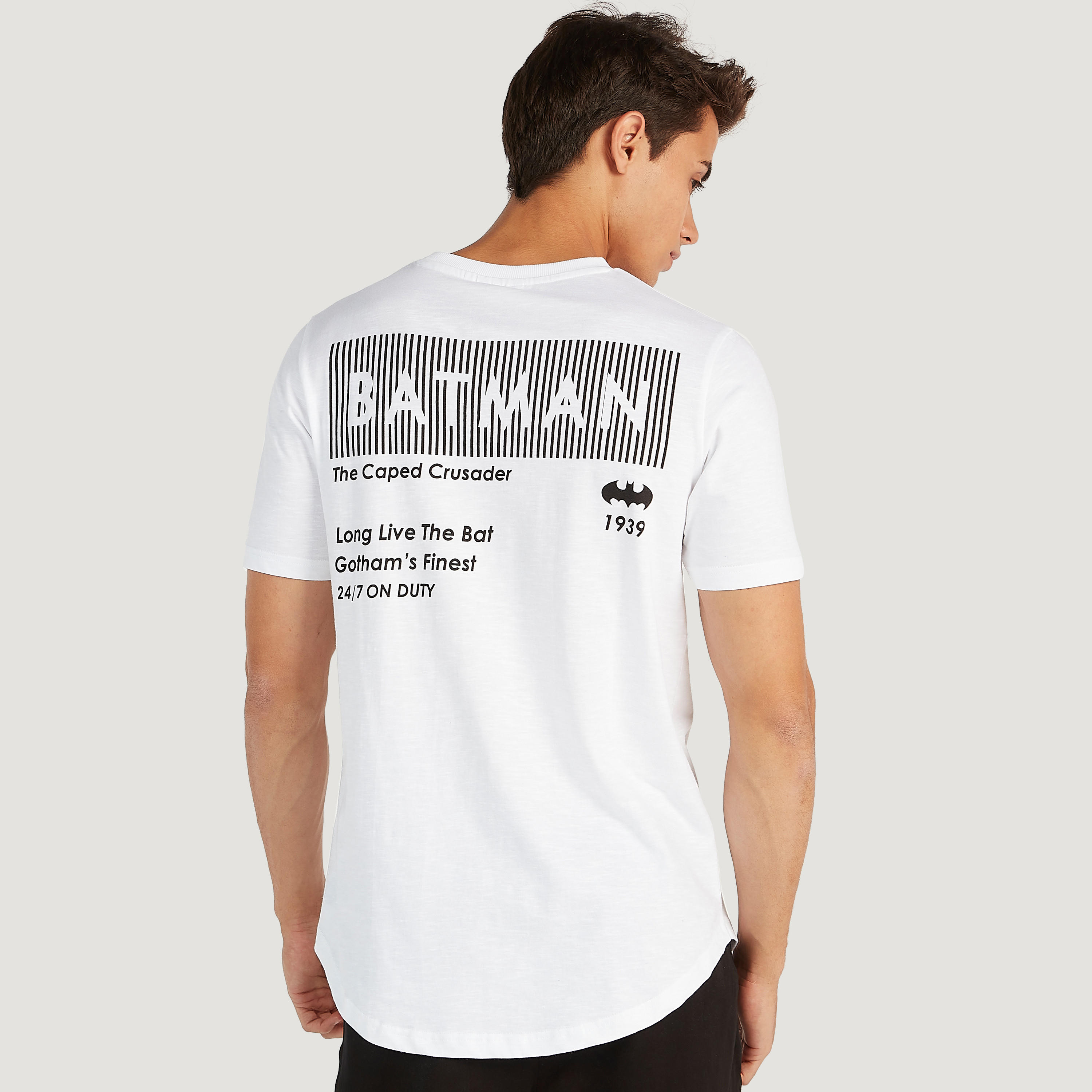 Batman Print Crew Neck T-shirt with Short Sleeves-men-clothing-tshirtsandpolos-tshirts-image-4