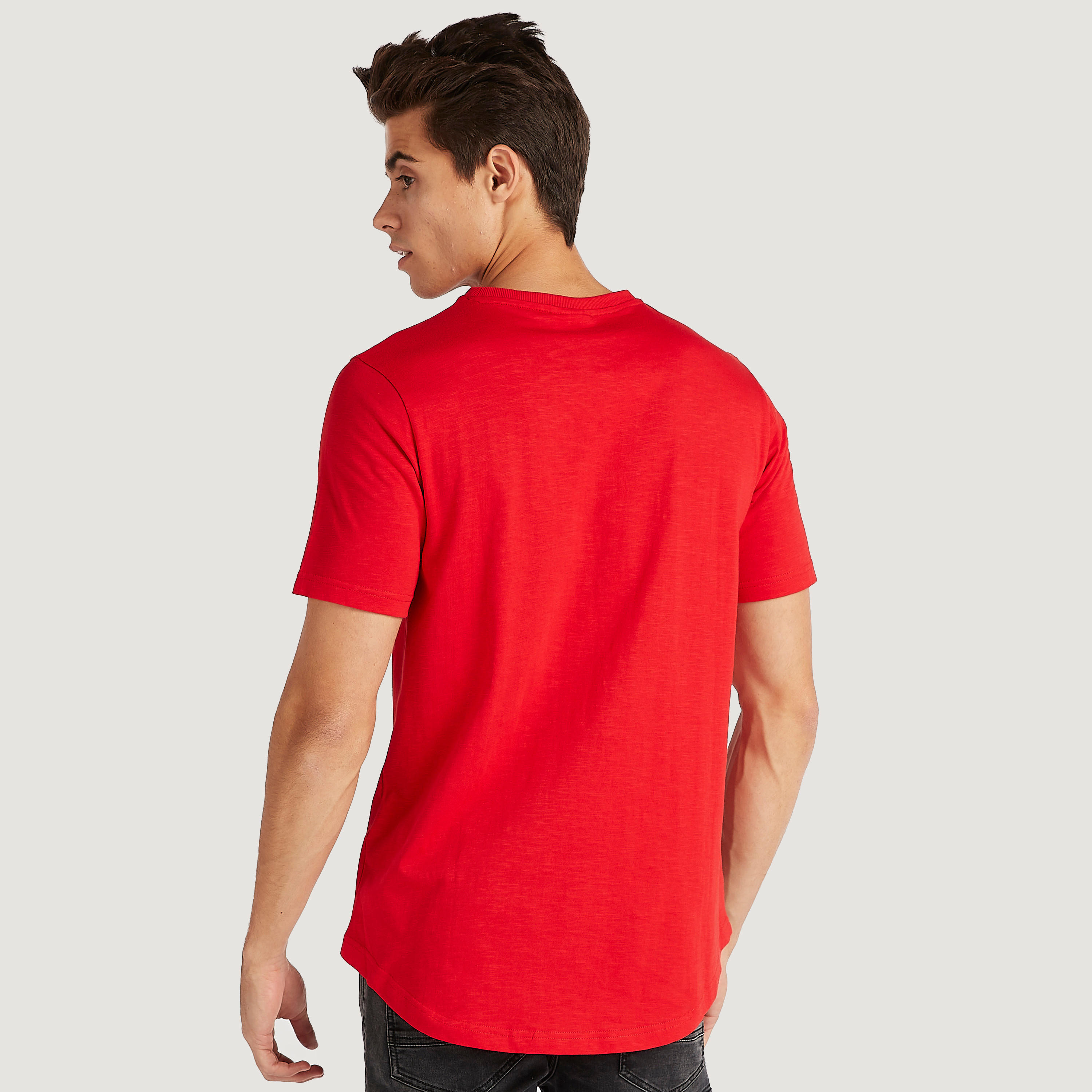 Mickey Mouse Print T-shirt with Short Sleeves-men-clothing-tshirtsandpolos-tshirts-image-4