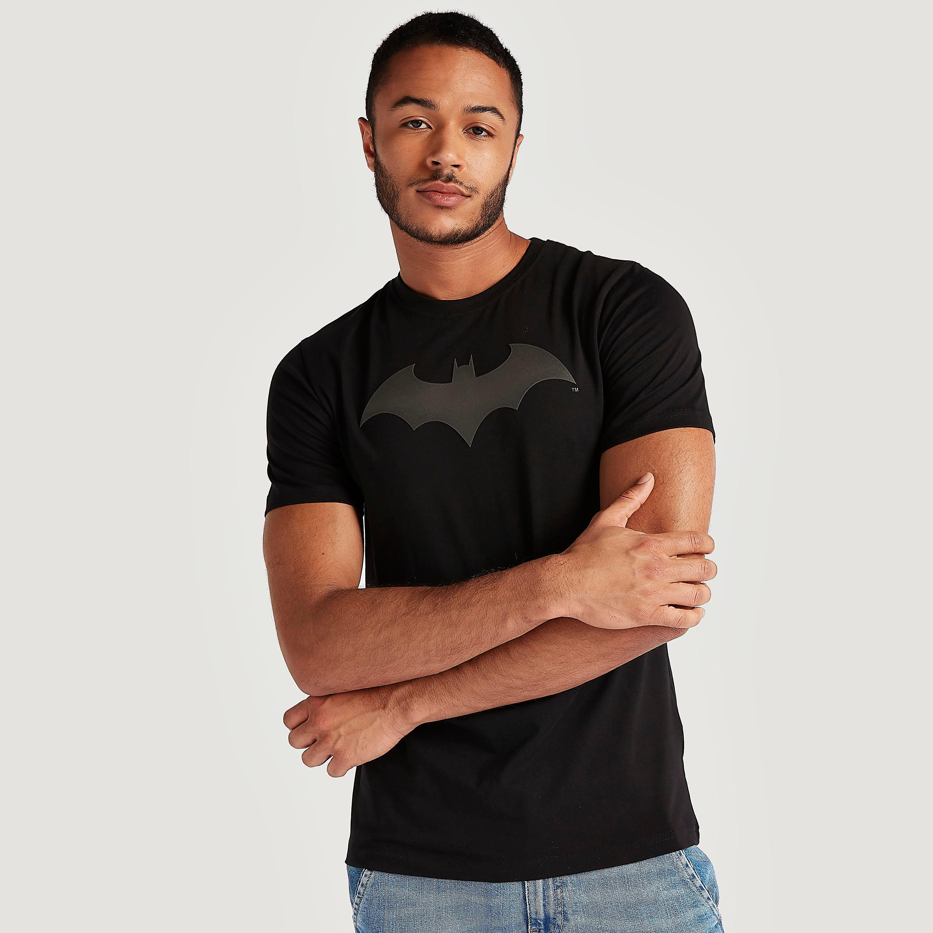 Batman Print T-shirt with Short Sleeves and Crew Neck-men-clothing-tshirtsandpolos-tshirts-image-1