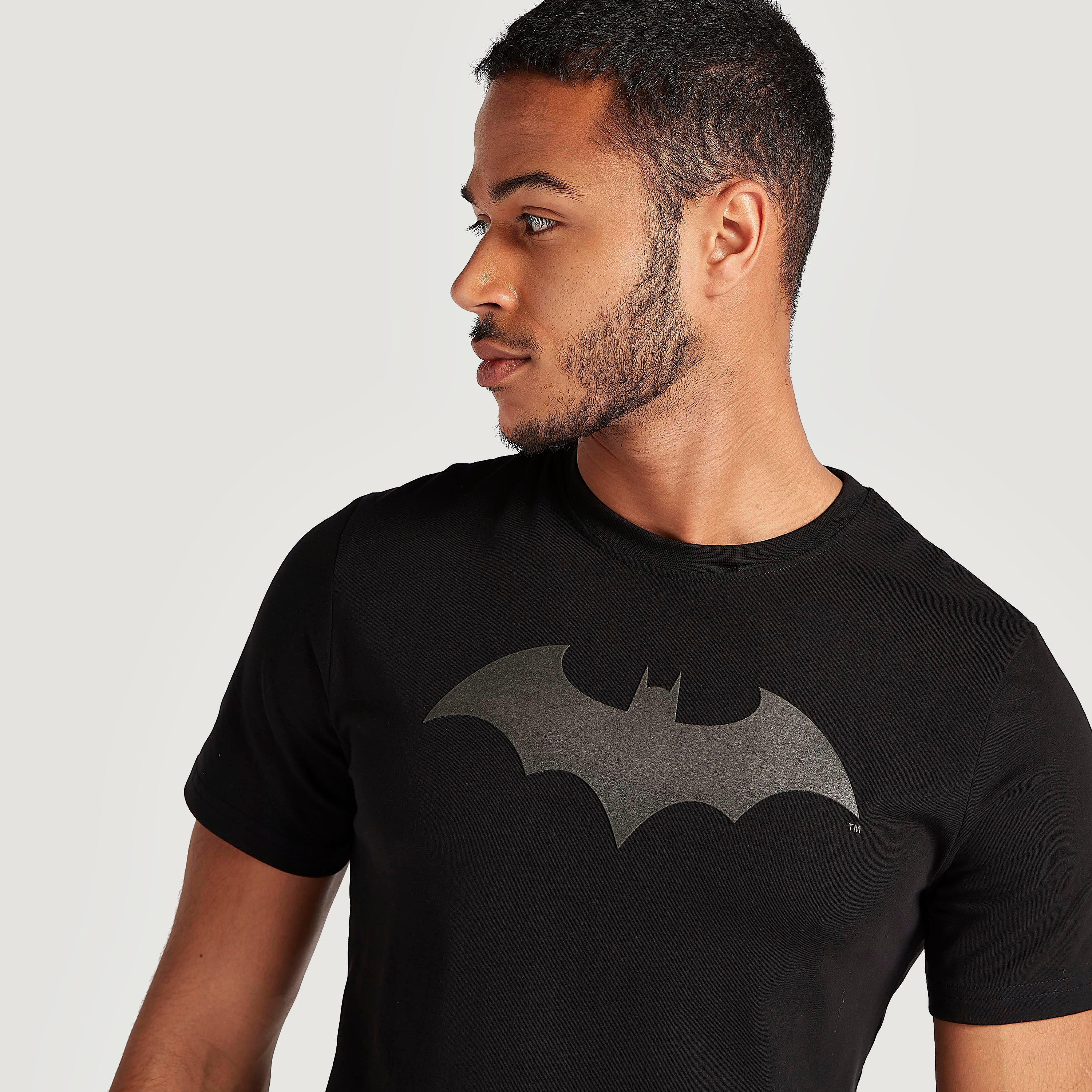 Batman Print T-shirt with Short Sleeves and Crew Neck-men-clothing-tshirtsandpolos-tshirts-image-3