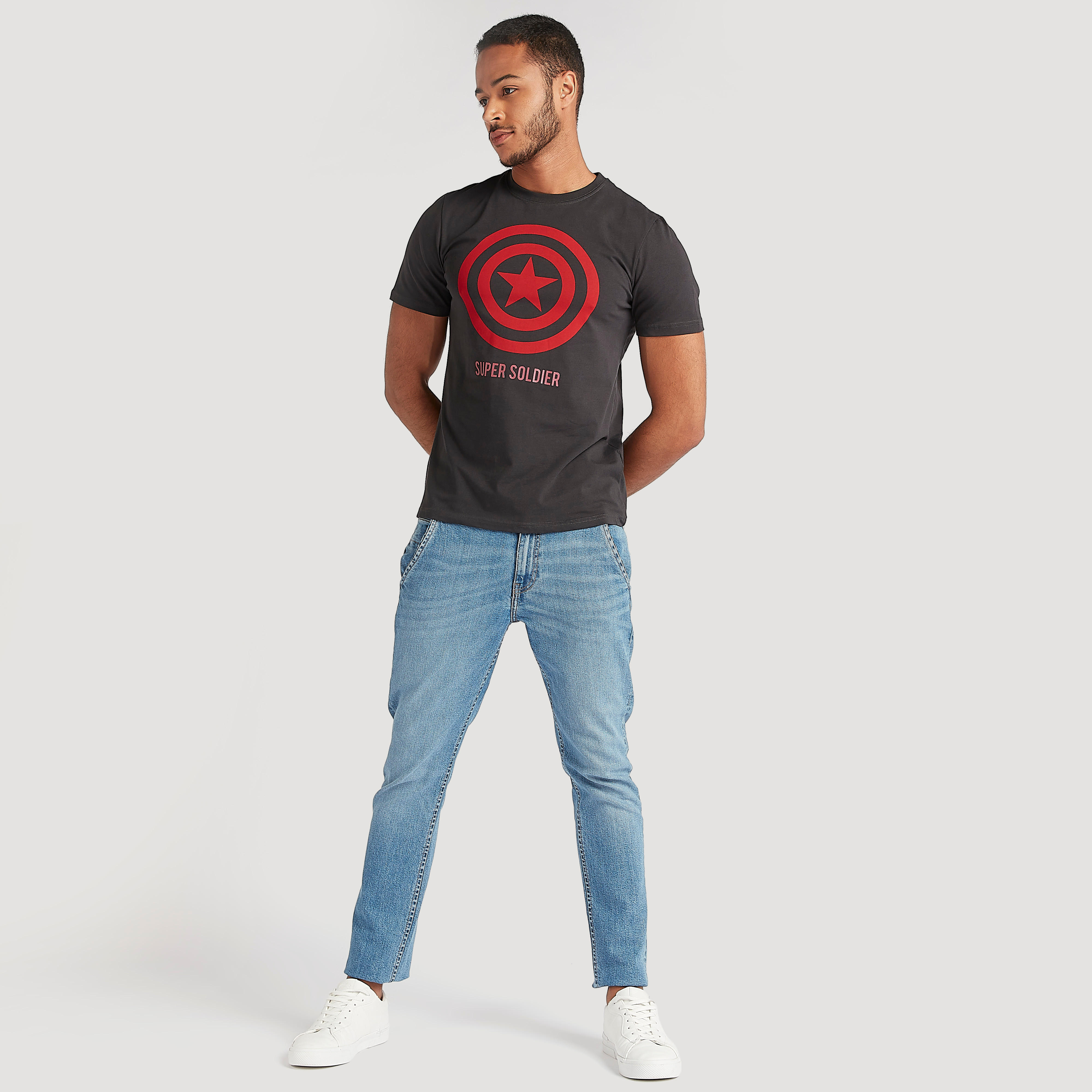 Super-Soldier Print T-shirt with Crew Neck-men-clothing-tshirtsandpolos-tshirts-image-2