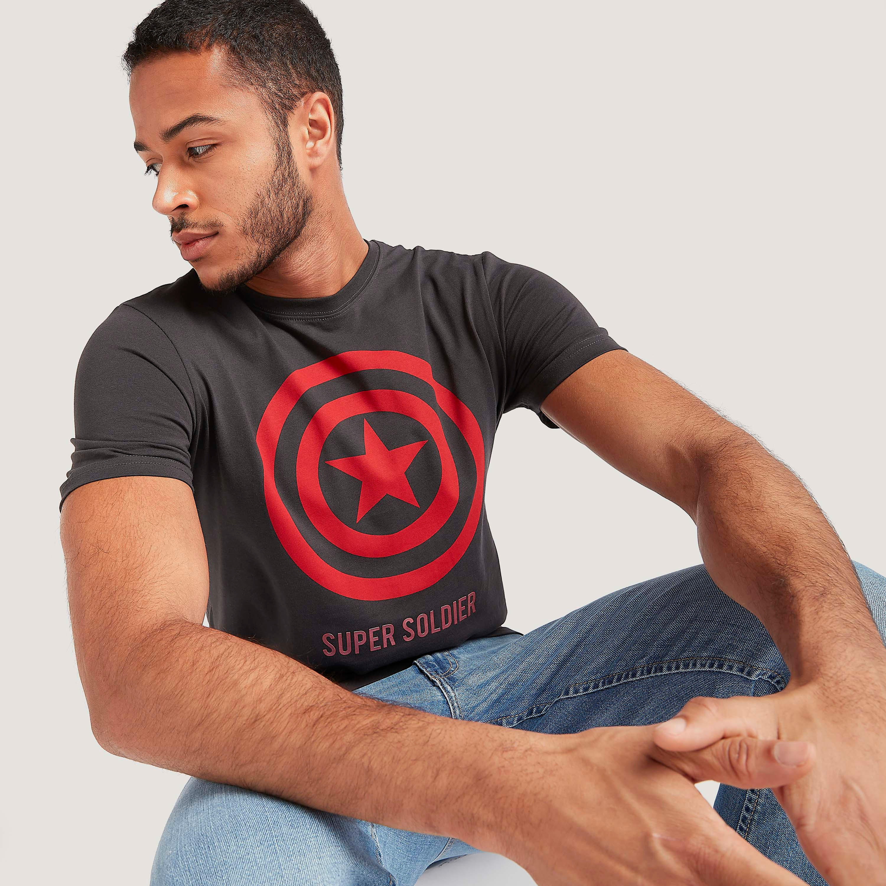 Super-Soldier Print T-shirt with Crew Neck-men-clothing-tshirtsandpolos-tshirts-image-5