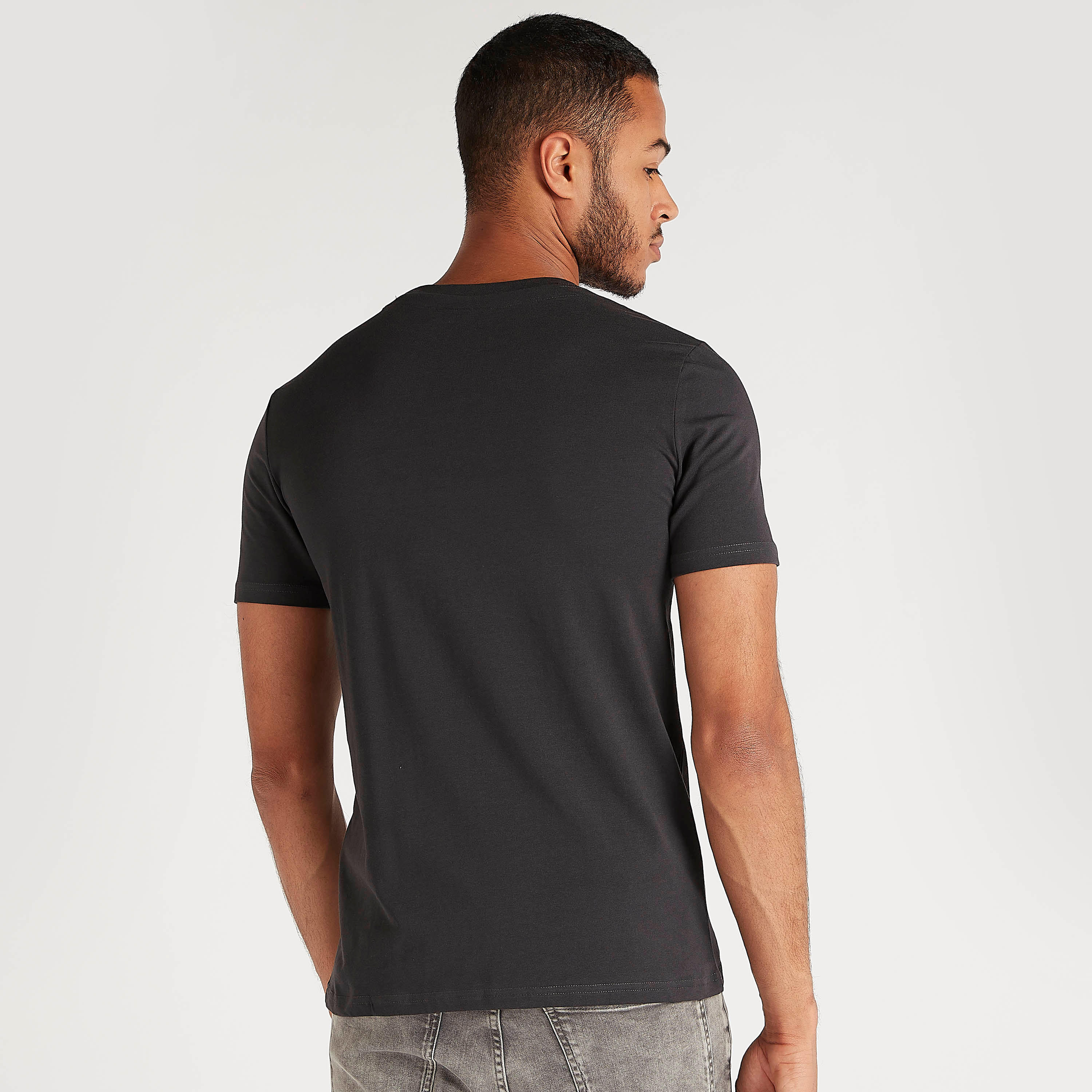 Snoopy Dog Print Crew Neck T-shirt with Short Sleeves-men-clothing-tshirtsandpolos-tshirts-image-4