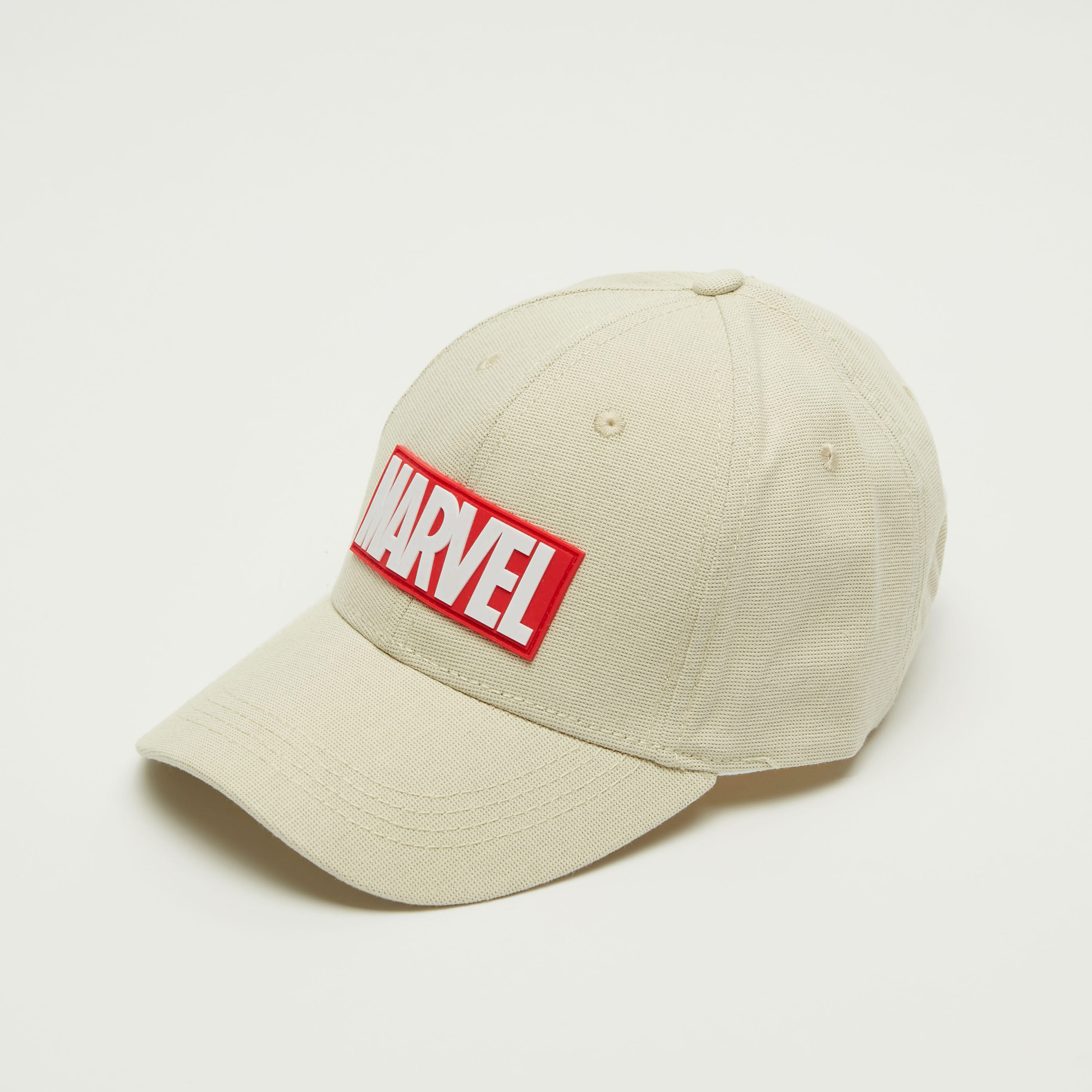 Solid Cap with Marvel Logo Applique-men-caps-image-1