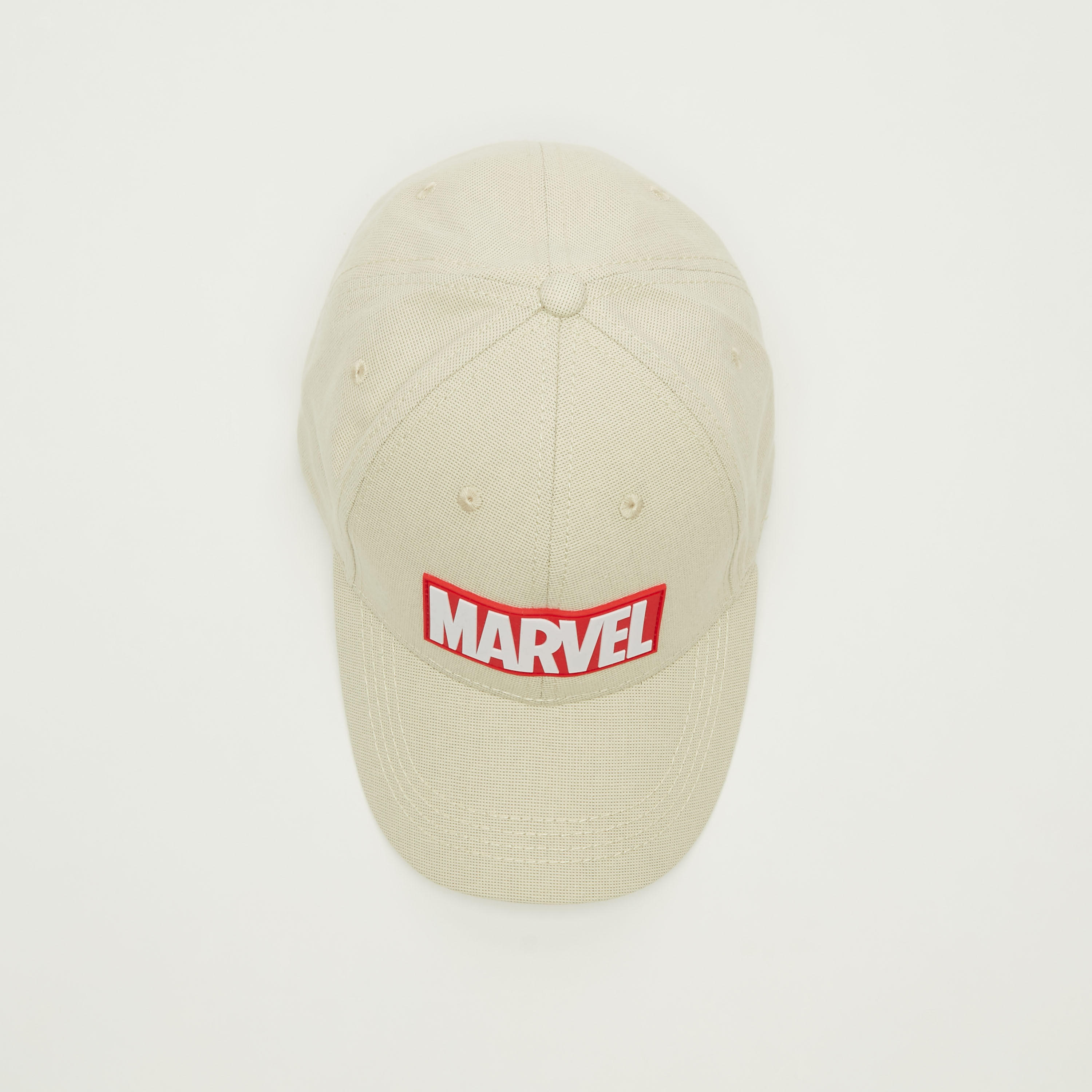 Solid Cap with Marvel Logo Applique-men-caps-image-2