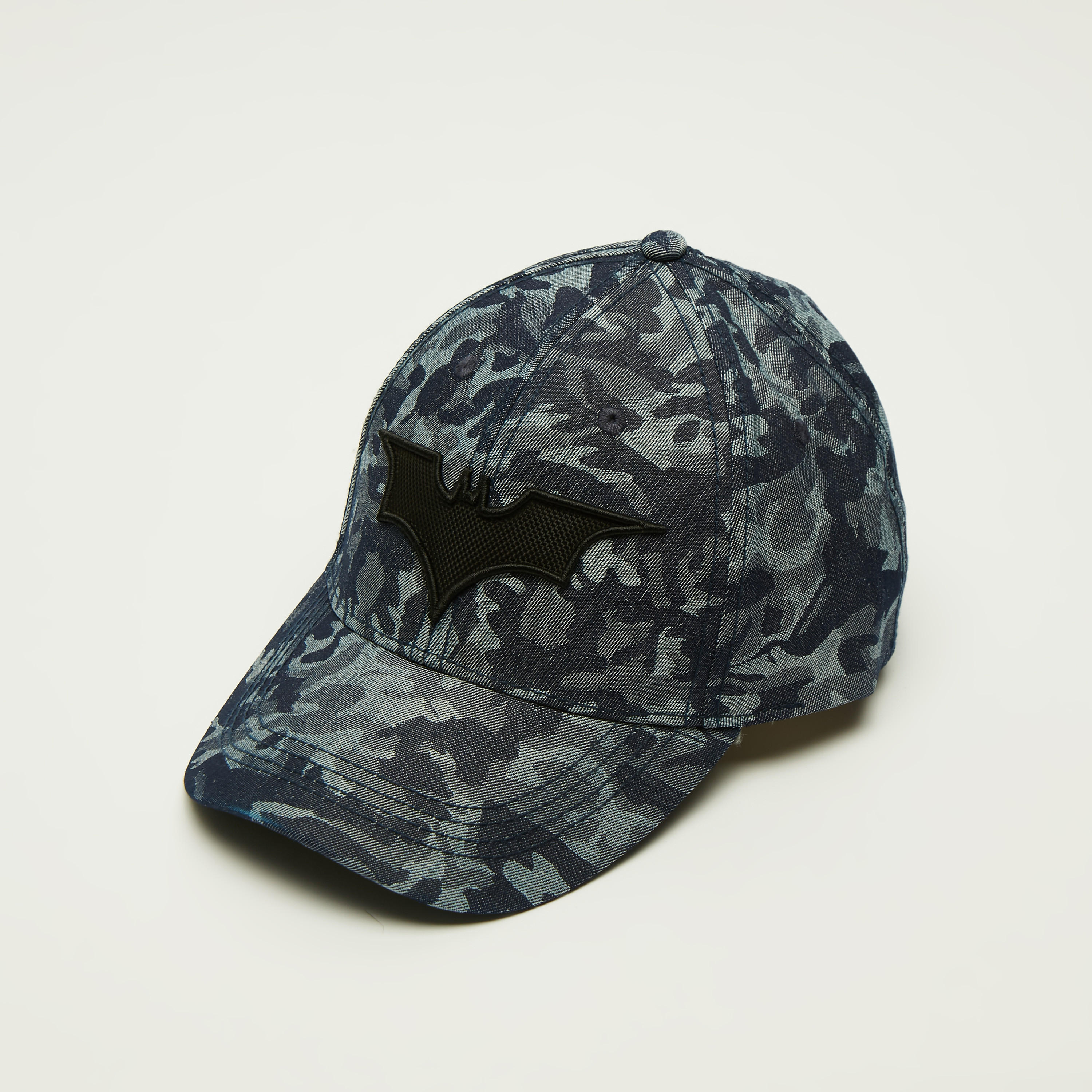 Batman Logo Embroidered Camouflage Print Cap-men-caps-image-1