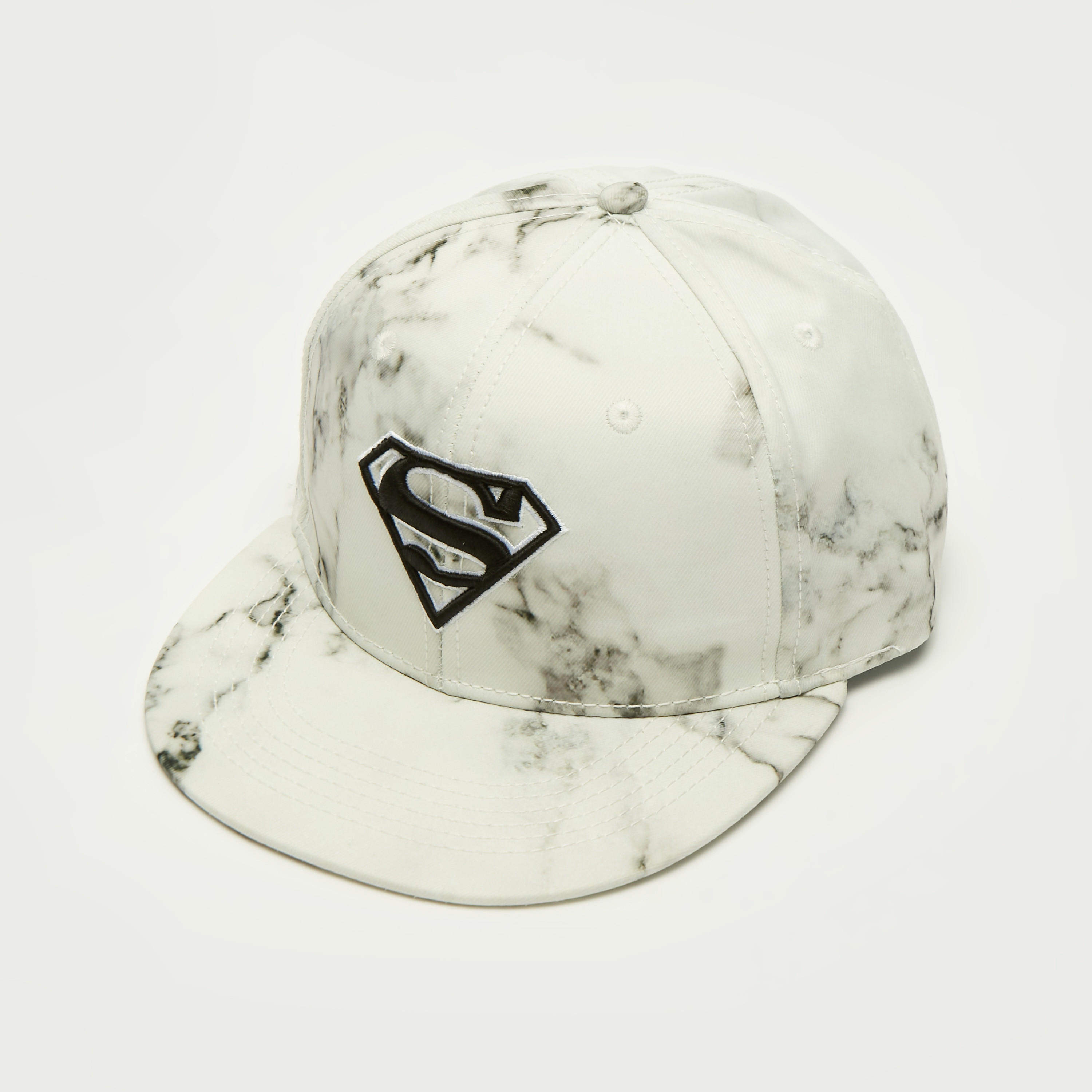 Printed Cap with Superman Applique Logo and Snap Back Closure-men-caps-image-1