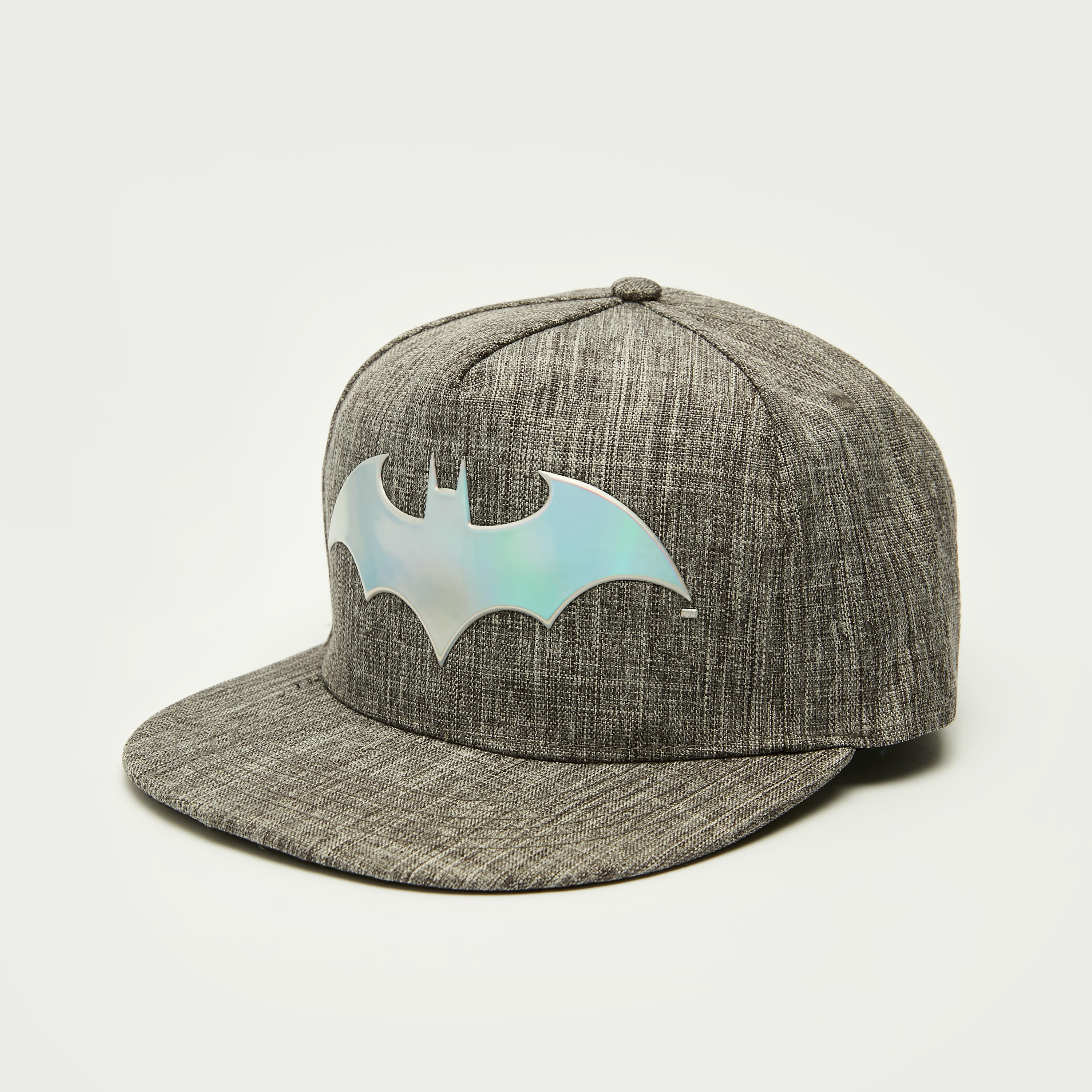 Batman Logo Embossed Cap with Snap Back Closure-men-caps-image-1