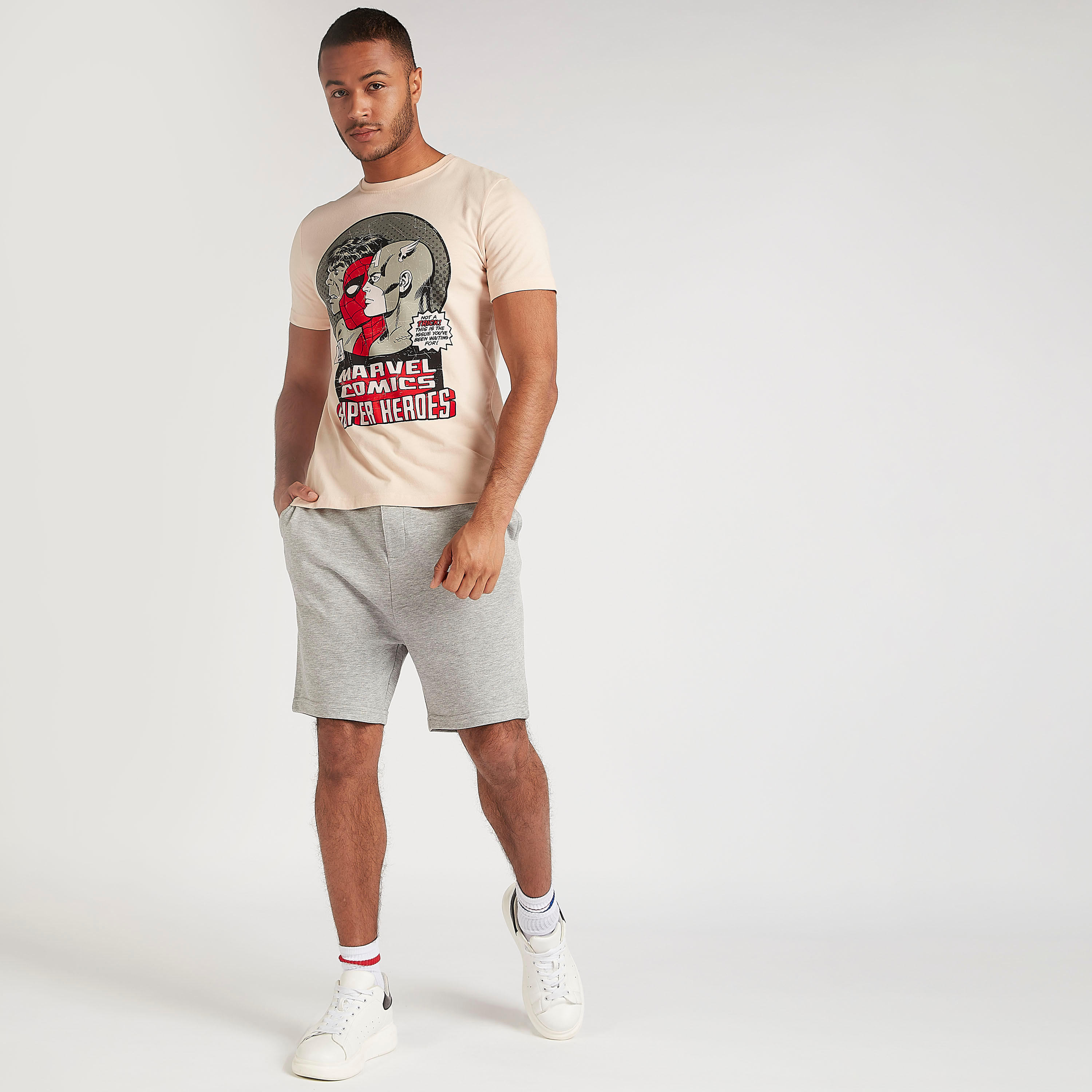 Marvel Comics Super Heroes Print T-shirt with Crew Neck-men-clothing-tshirtsandpolos-tshirts-image-2