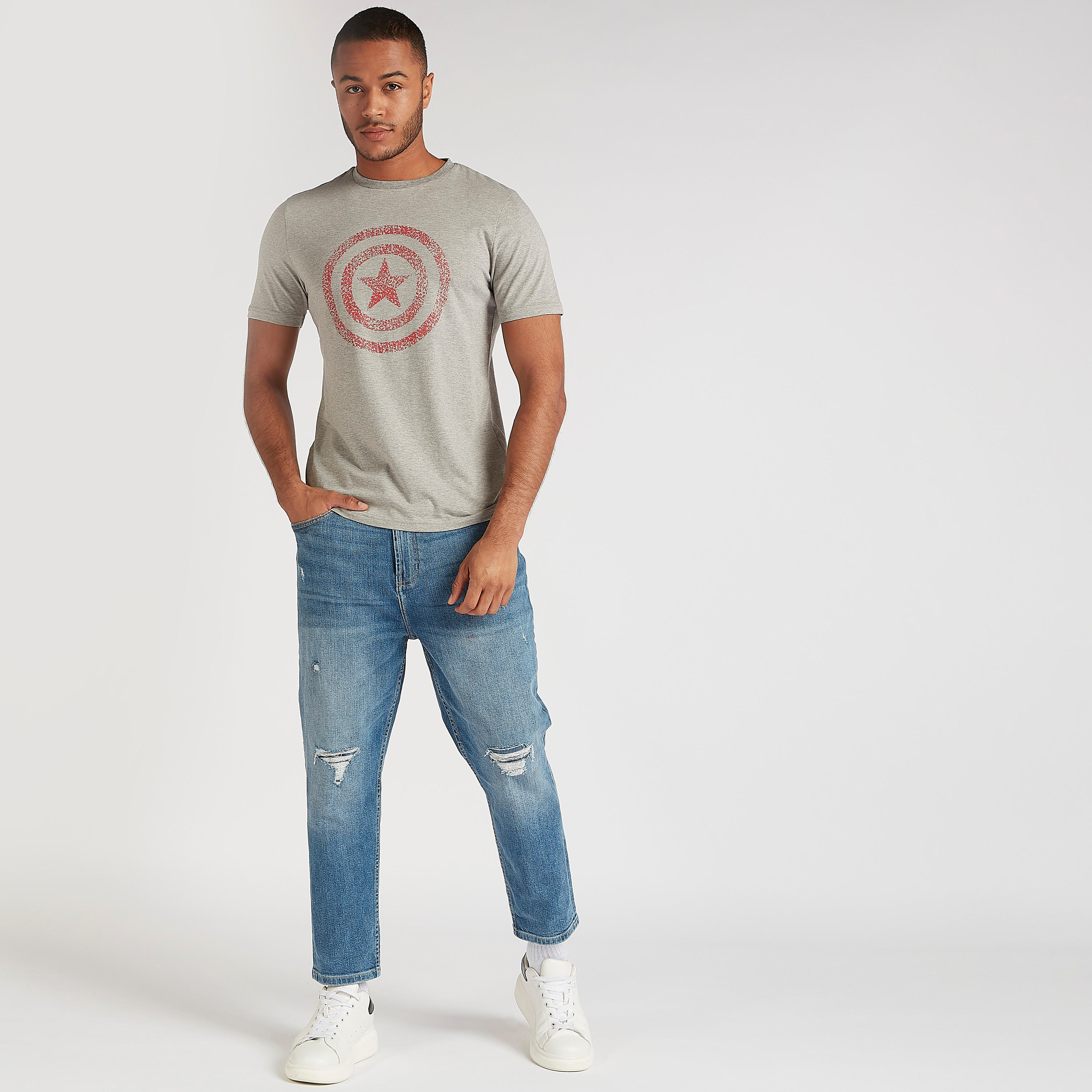 Star Wars Print Crew Neck T-shirt with Short Sleeves-men-clothing-tshirtsandpolos-tshirts-image-2