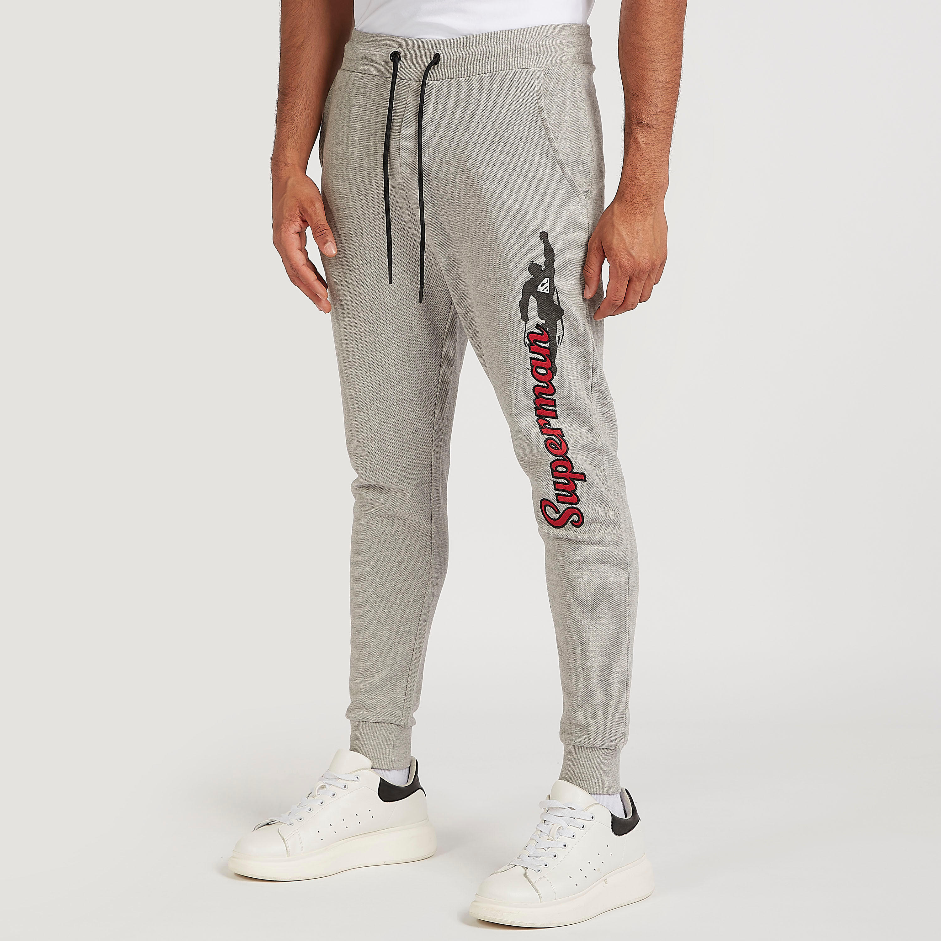 Superman Print Mid-Rise Joggers with Drawstring Closure-men-clothing-bottoms-joggers-image-1