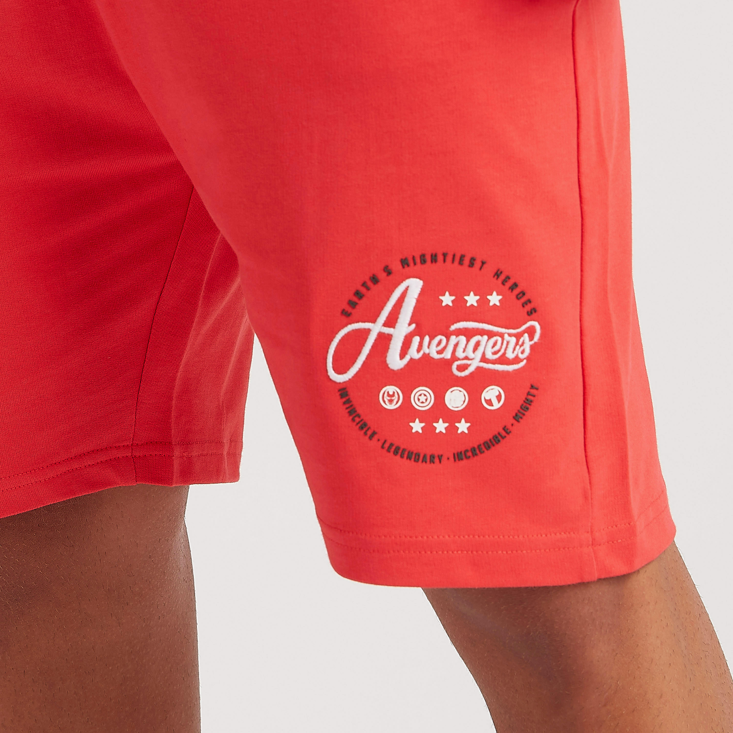 Avengers Print Mid-Rise Shorts with Drawstring Closure-men-clothing-bottoms-shorts-image-4