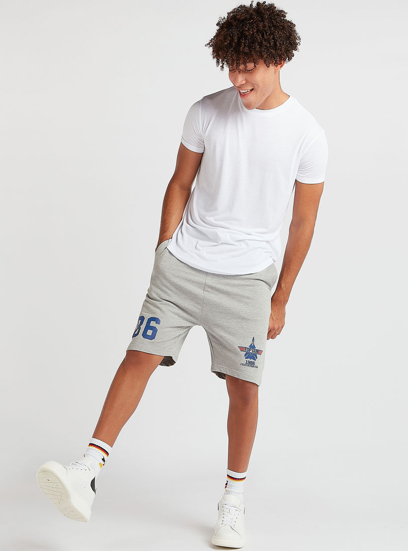 Top Gun Print Mid-Rise Shorts with Drawstring Closure-men-clothing-bottoms-shorts-image-2
