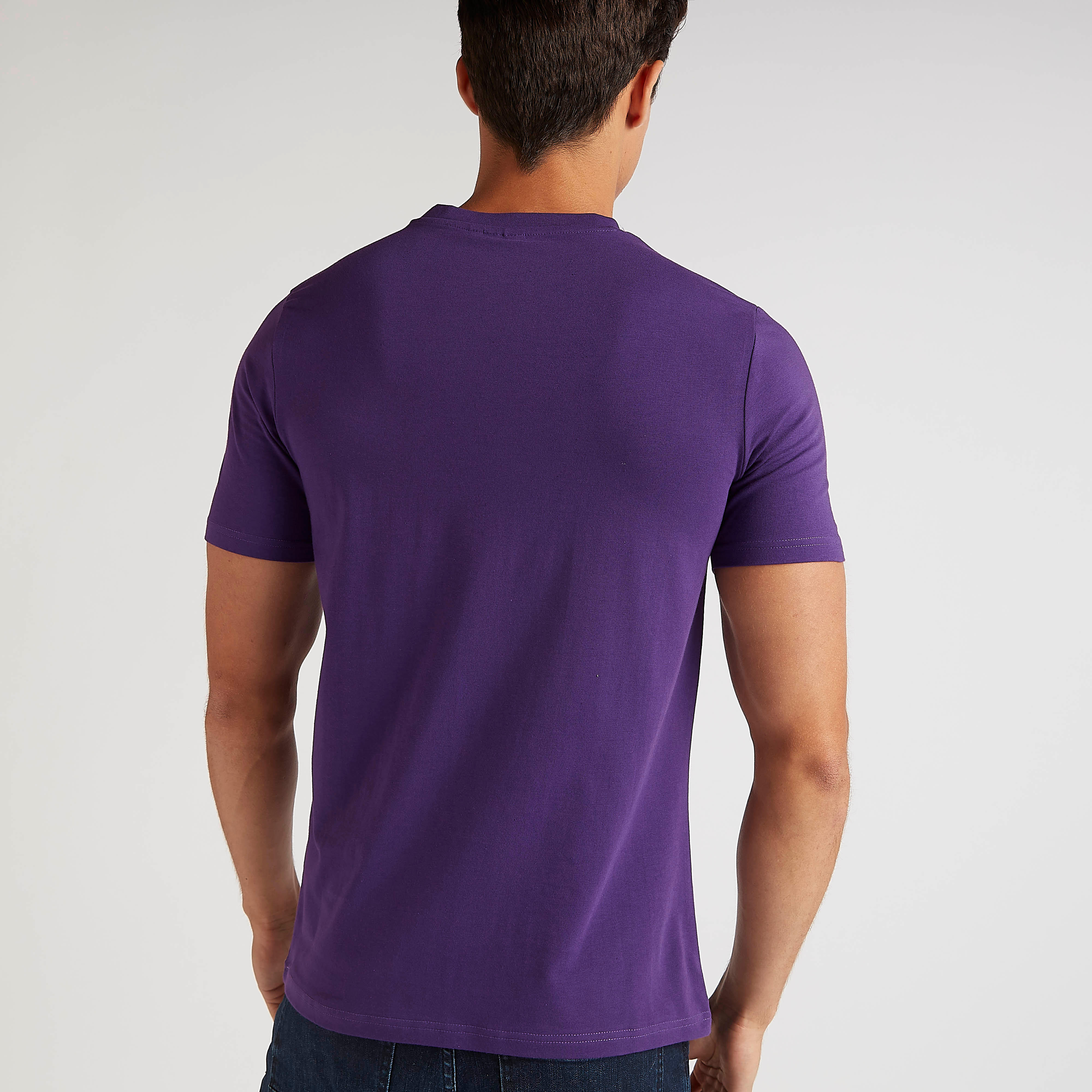 تيشيرت بياقة ضيقة وأكمام قصيرة وطبعات لوني تيونز-men-clothing-tshirtsandpolos-tshirts-image-4