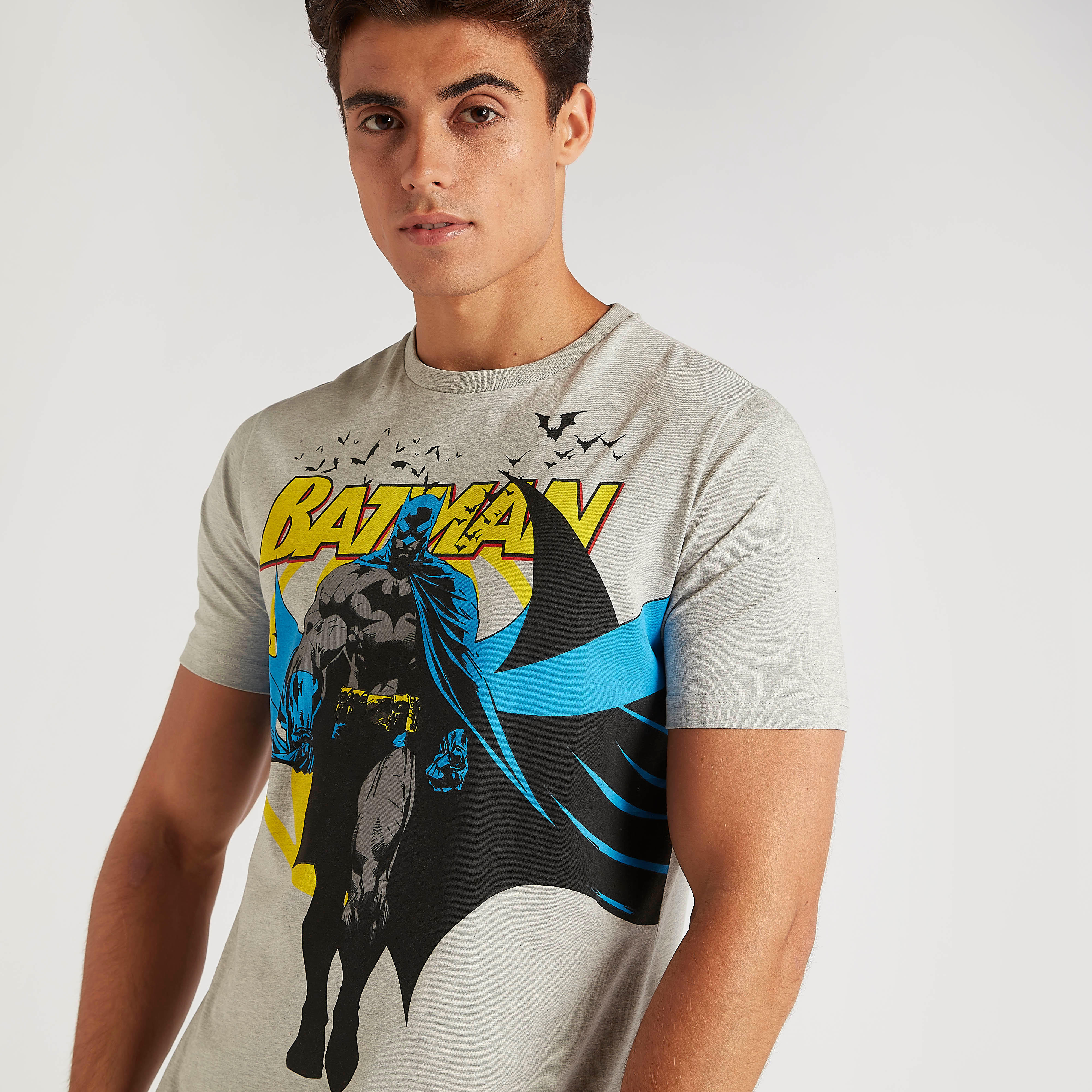 Batman Print T-shirt with Short Sleeves and Crew Neck-men-clothing-tshirtsandpolos-tshirts-image-5