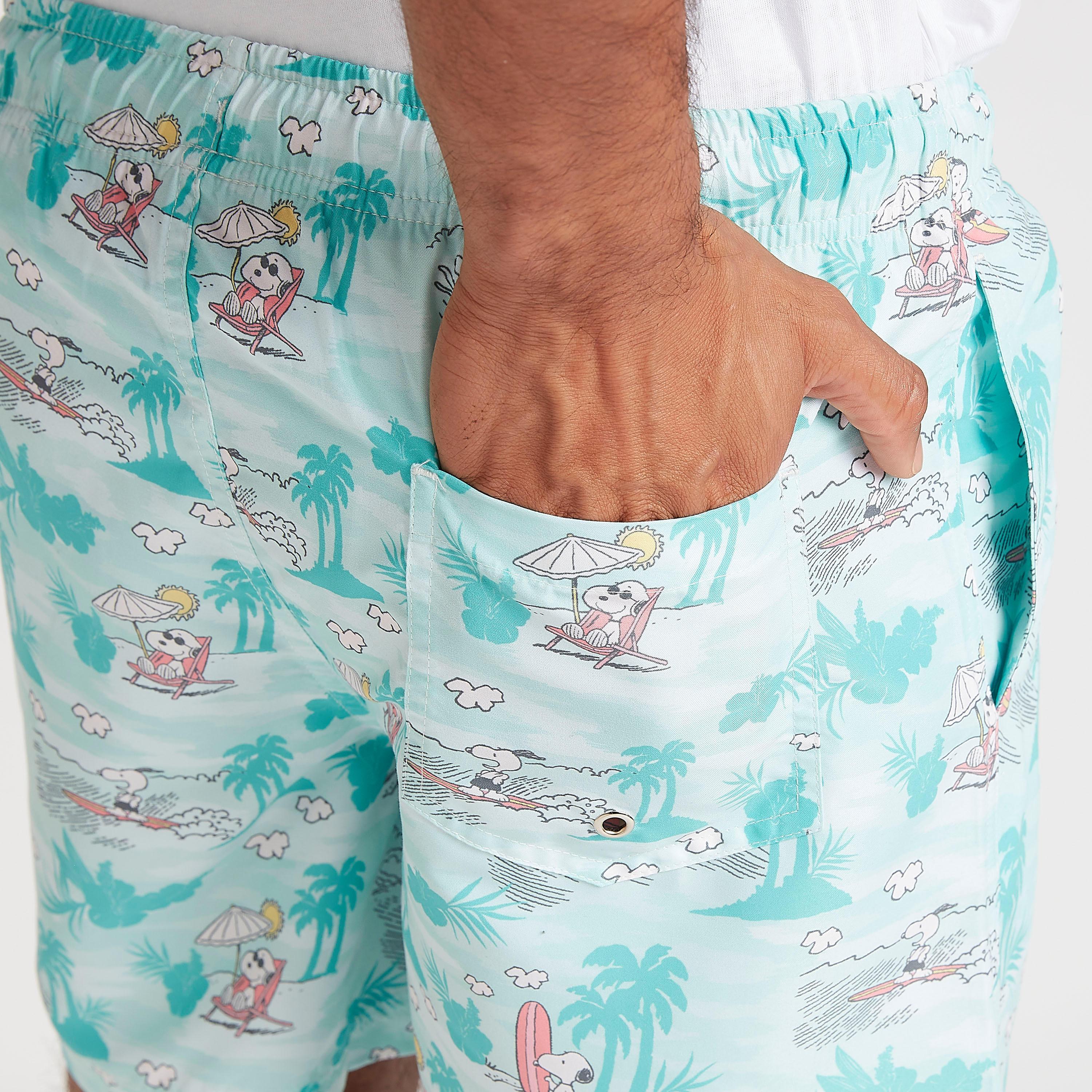 Printed Mid-Rise Shorts with Drawstring Closure-men-clothing-bottoms-shorts-image-5