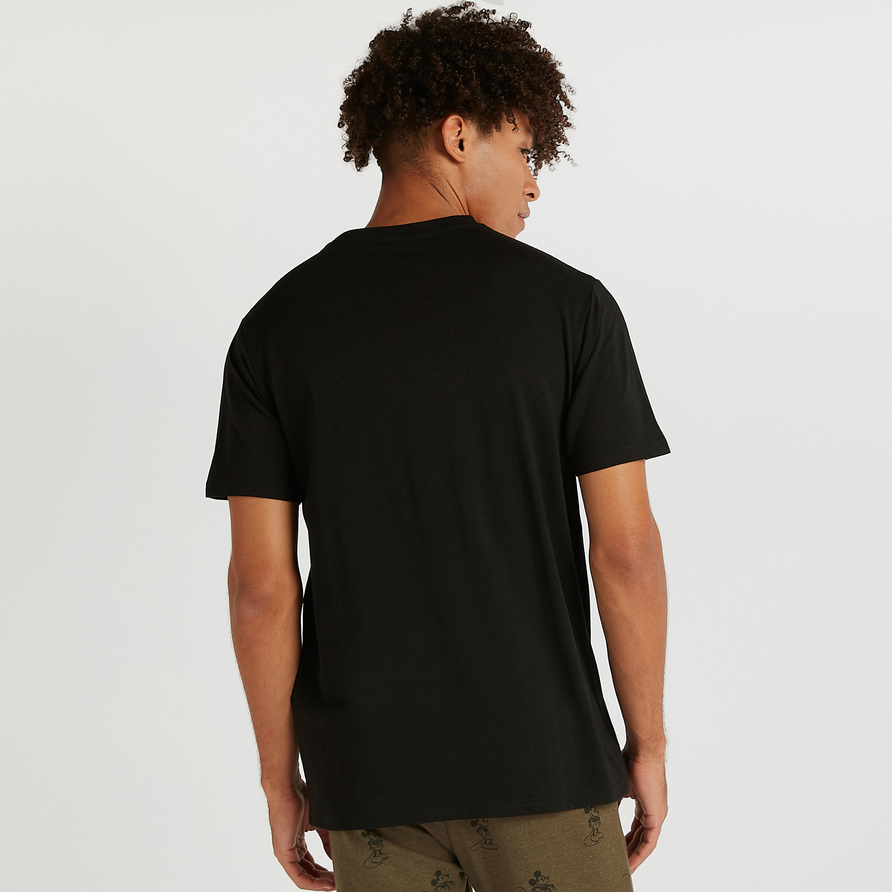 Mickey Mouse Print Crew Neck T-shirt and Short Sleeves-men-clothing-tshirtsandpolos-tshirts-image-4