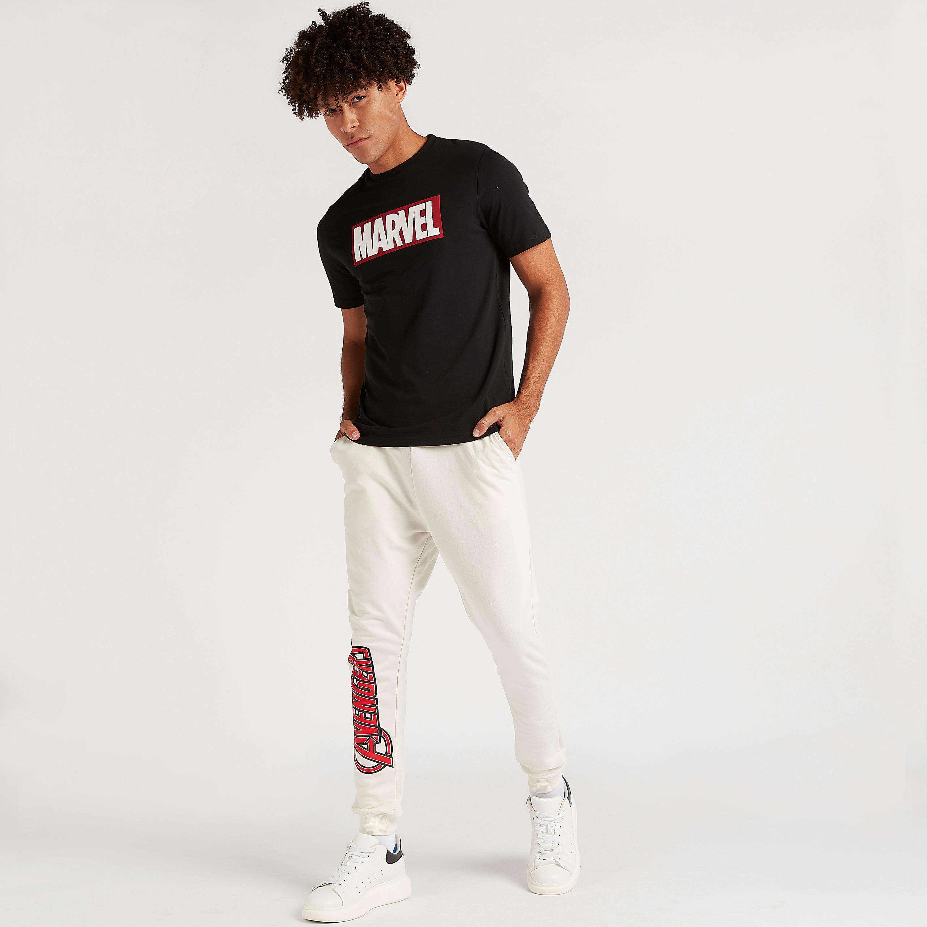 Avengers Print Mid-Rise Joggers with Drawstring Closure-men-clothing-bottoms-joggers-image-2