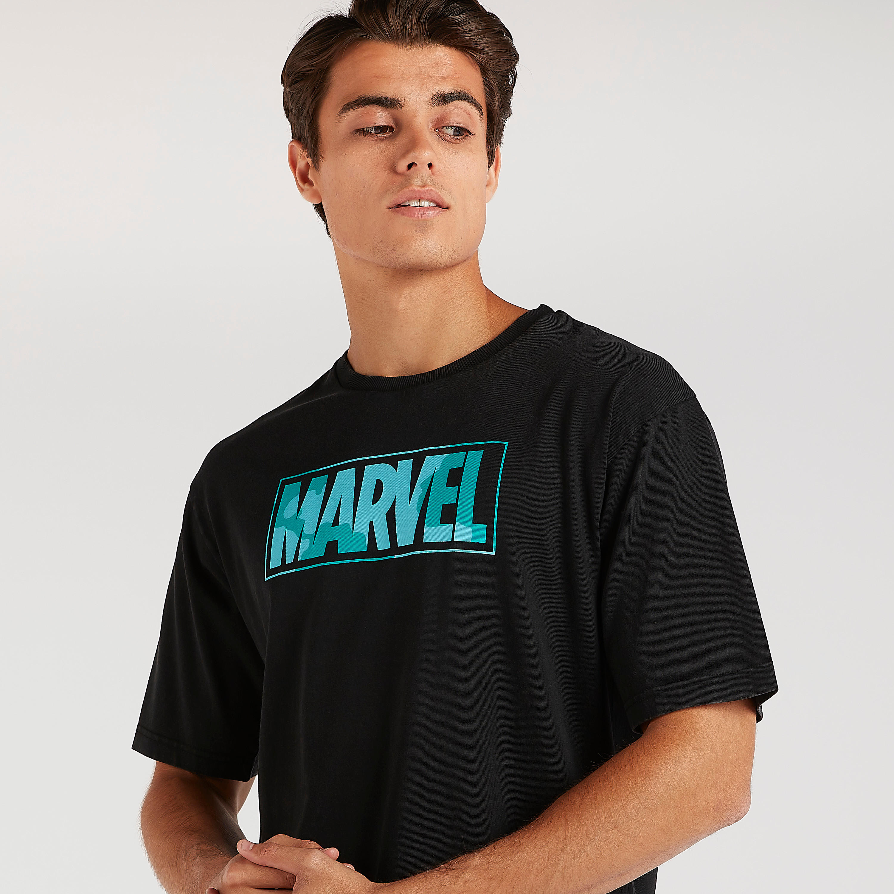 Marvel Print Crew Neck T-shirt with Short Sleeves-men-clothing-tshirtsandpolos-tshirts-image-2