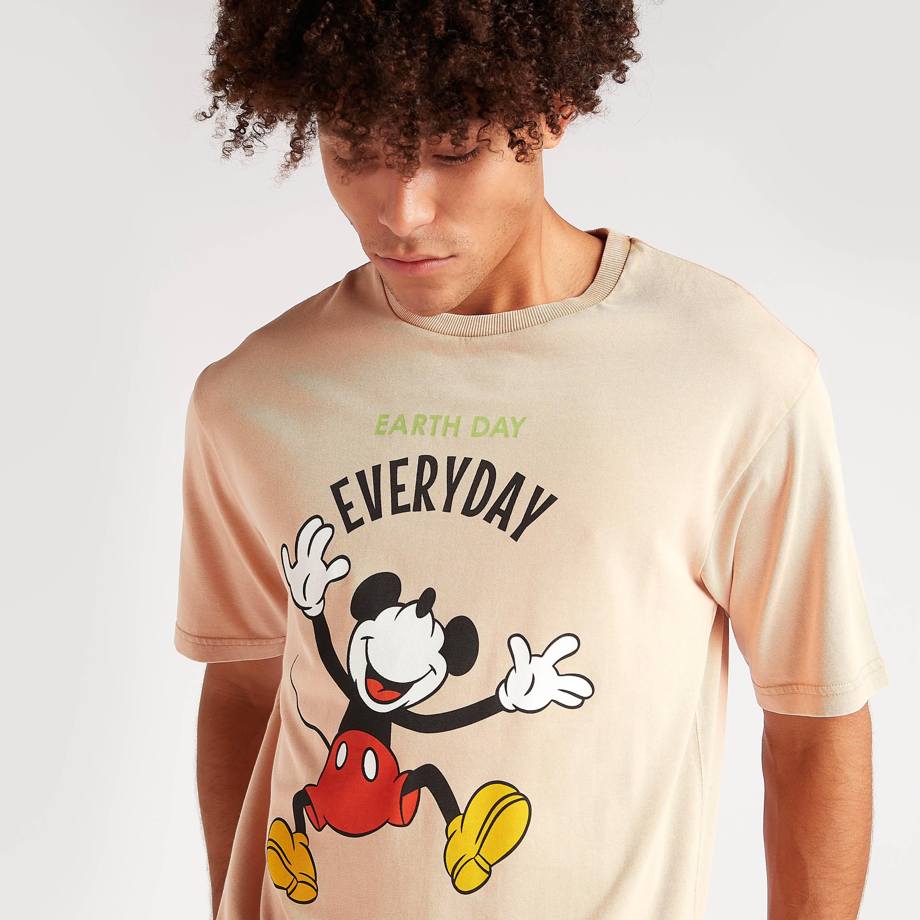 Mickey Mouse Print T-shirt with Short Sleeves-men-clothing-tshirtsandpolos-tshirts-image-2