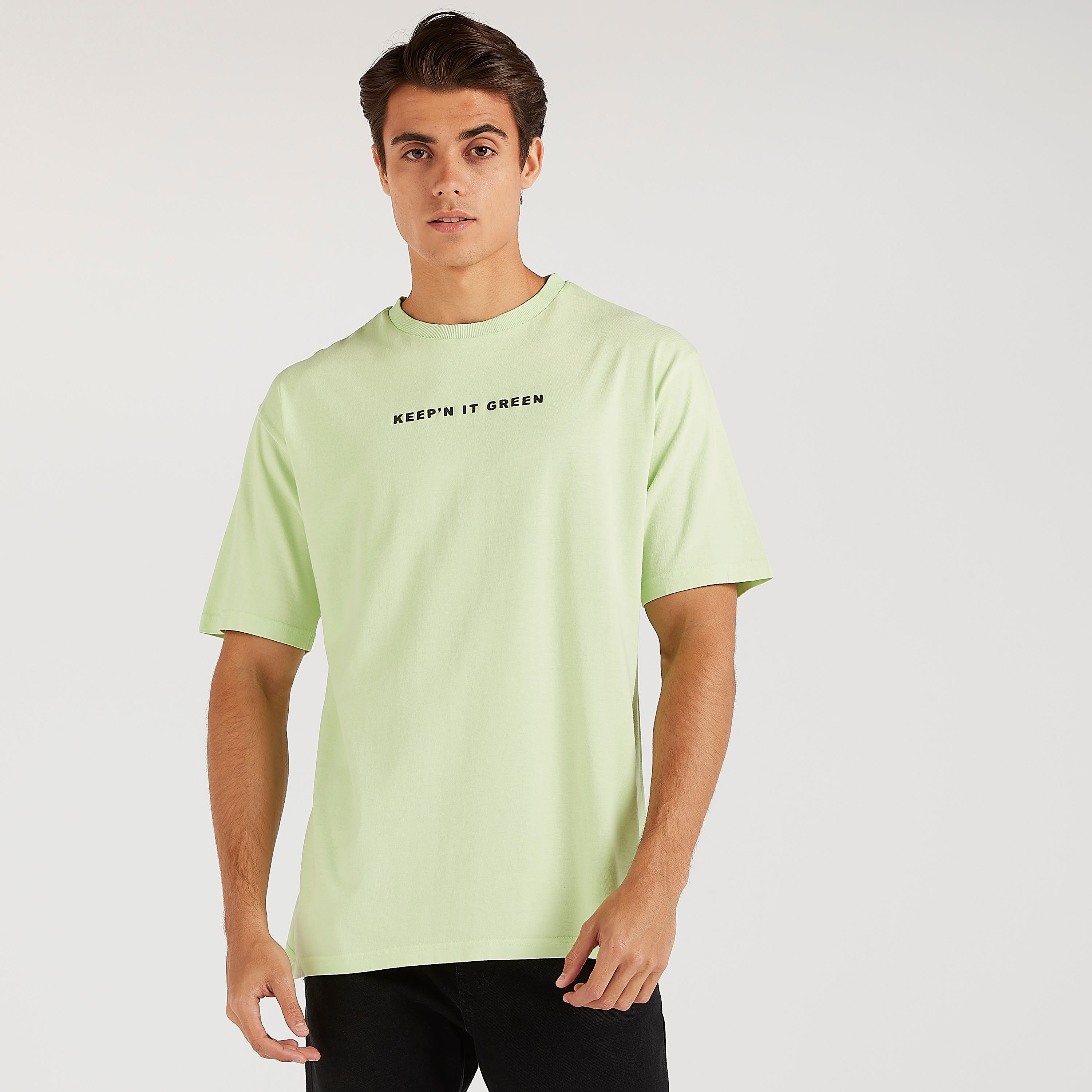 Garfield Print Crew Neck T-shirt with Short Sleeves-men-clothing-tshirtsandpolos-tshirts-image-1