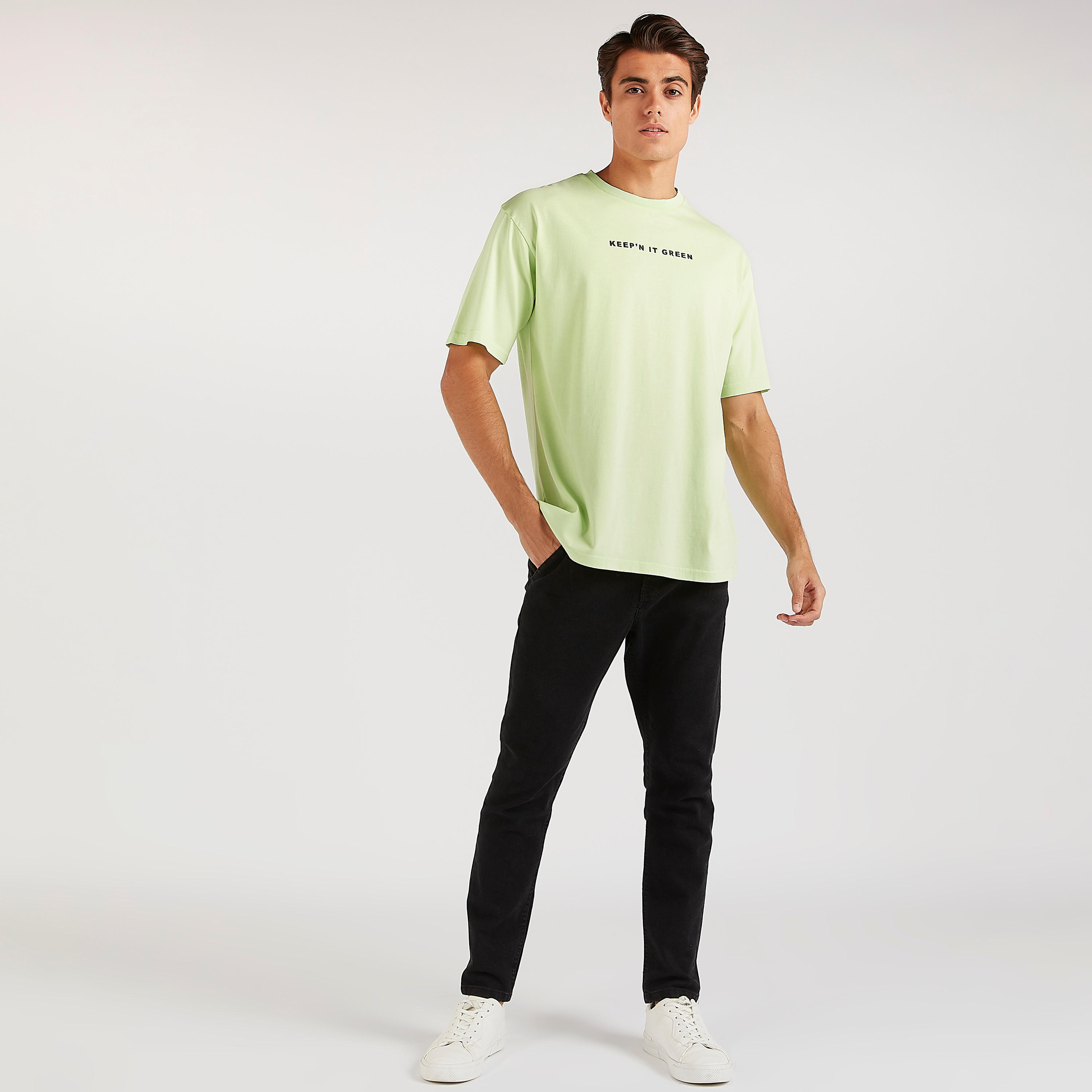 Garfield Print Crew Neck T-shirt with Short Sleeves-men-clothing-tshirtsandpolos-tshirts-image-2