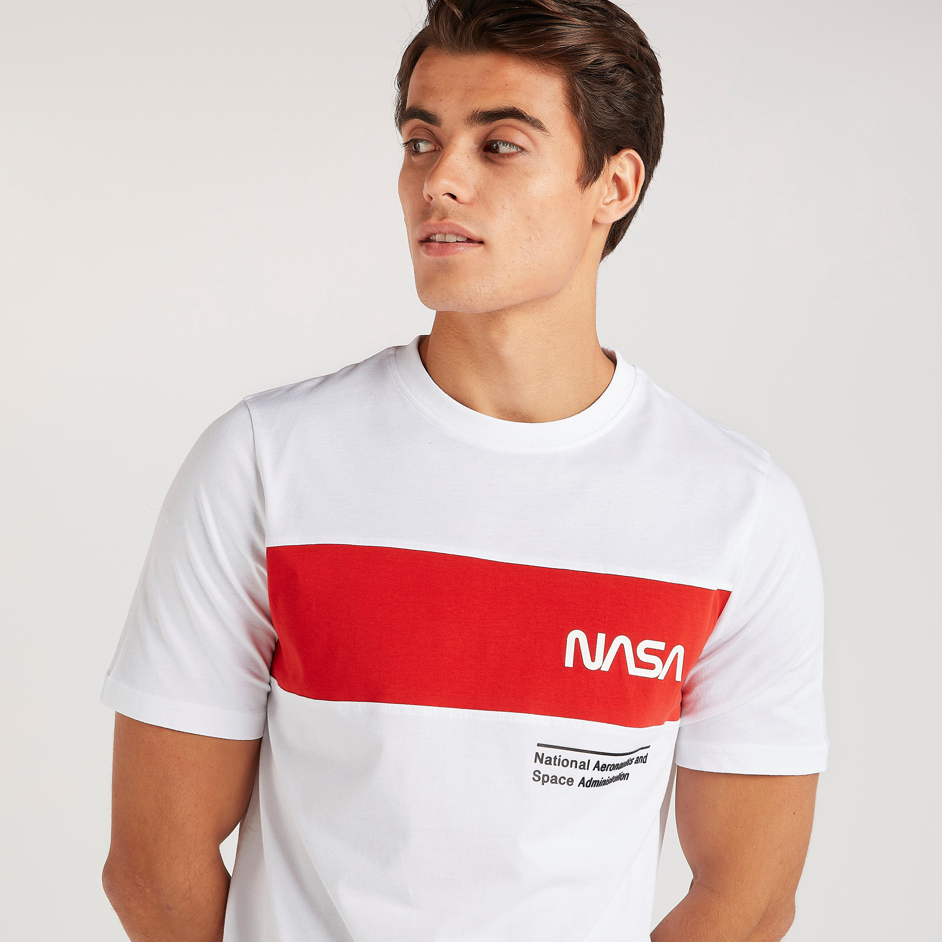 NASA Print Crew Neck T-shirt with Short Sleeves-men-clothing-tshirtsandpolos-tshirts-image-3