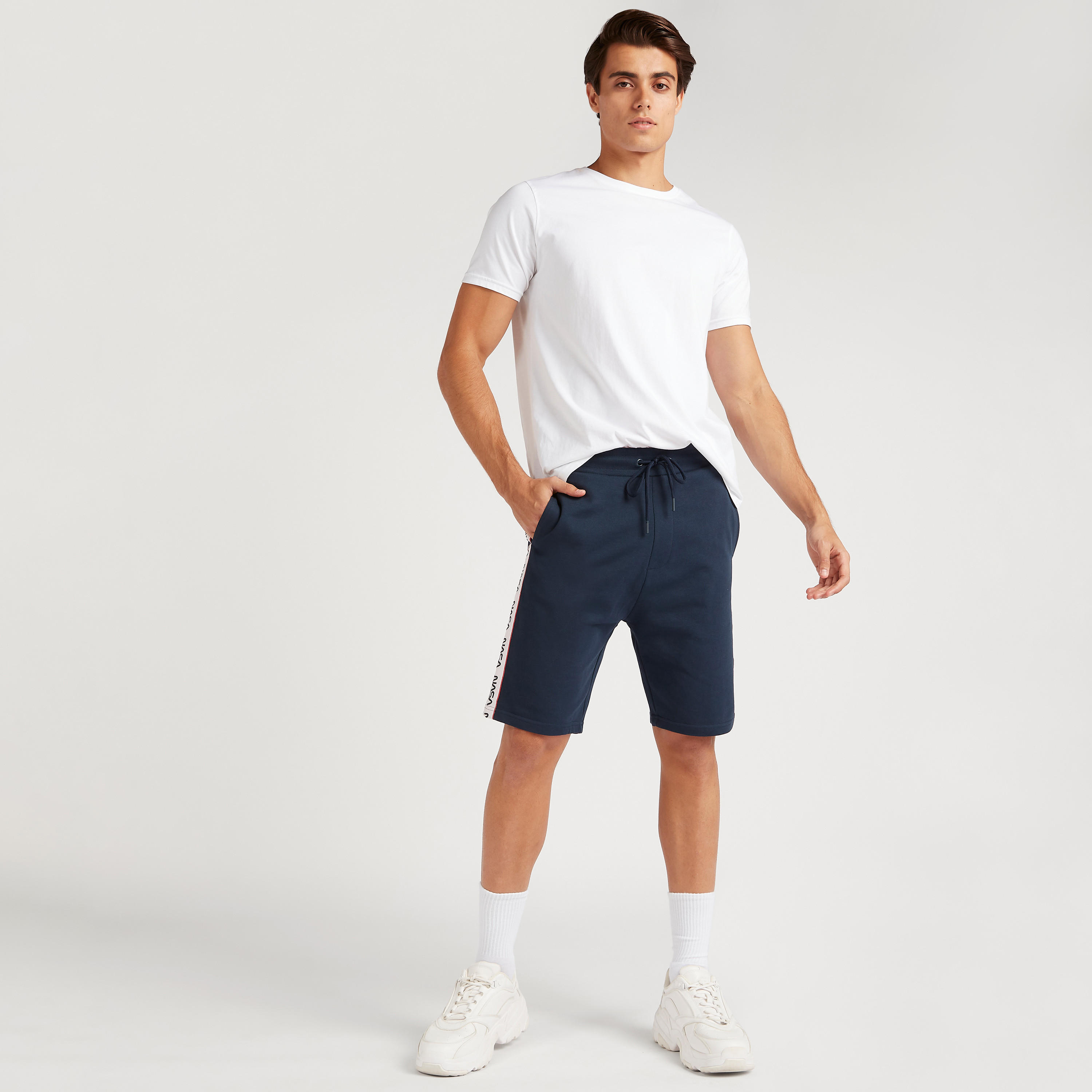 NASA Print Mid-Rise Shorts with Drawstring and Pockets-men-clothing-bottoms-shorts-image-2