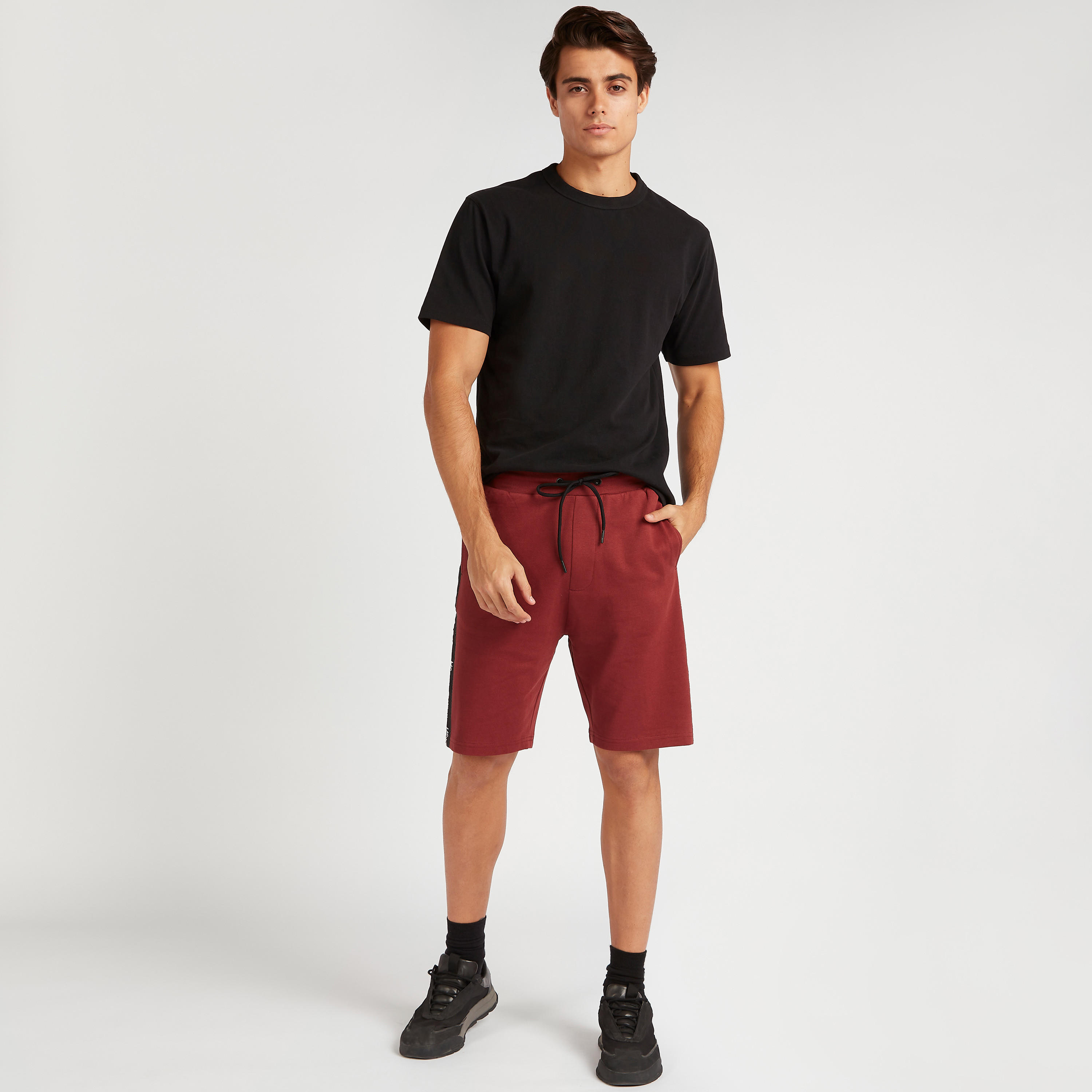 Mickey Mouse Print Shorts with Drawstring Closure and Pockets-men-clothing-bottoms-shorts-image-2