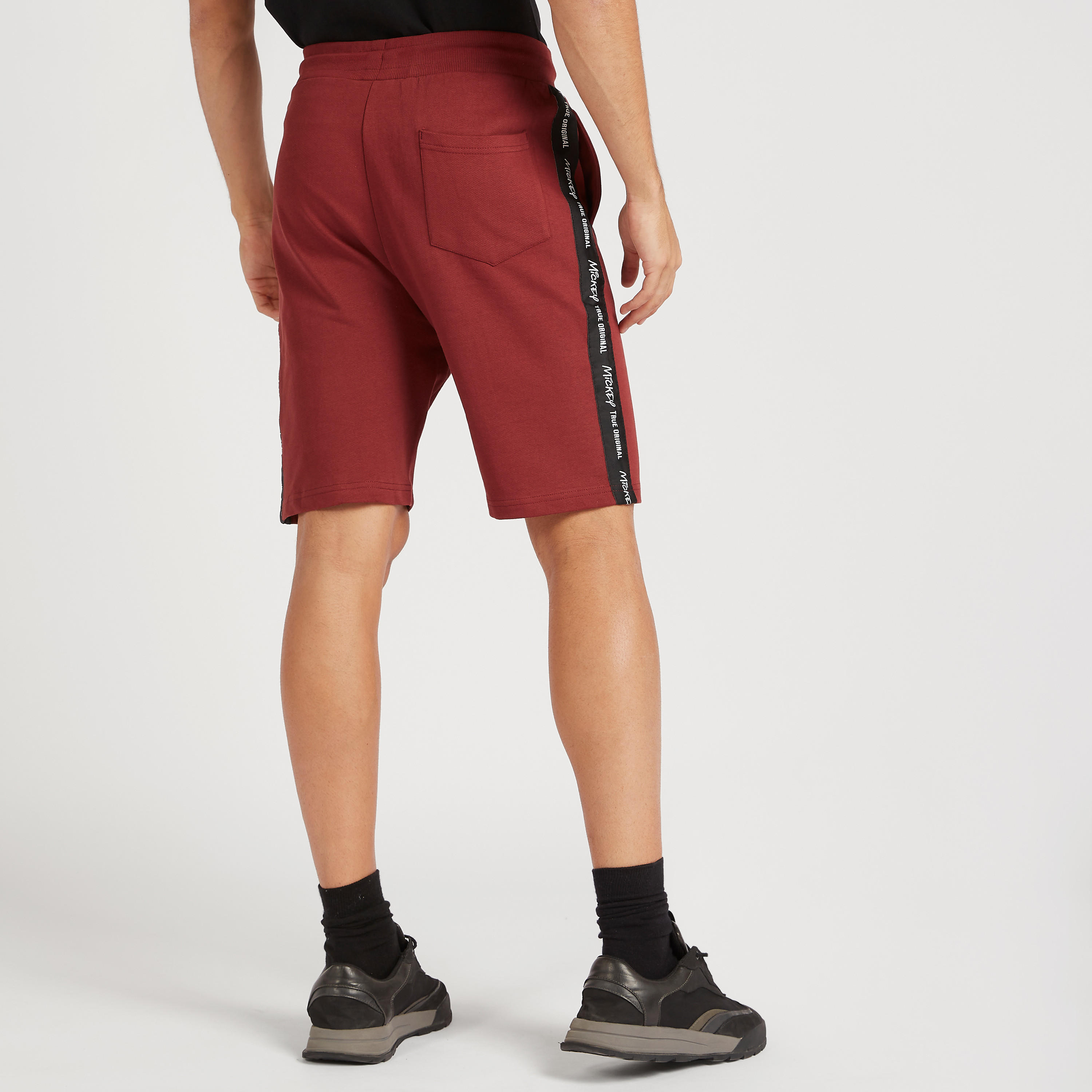 Mickey Mouse Print Shorts with Drawstring Closure and Pockets-men-clothing-bottoms-shorts-image-4