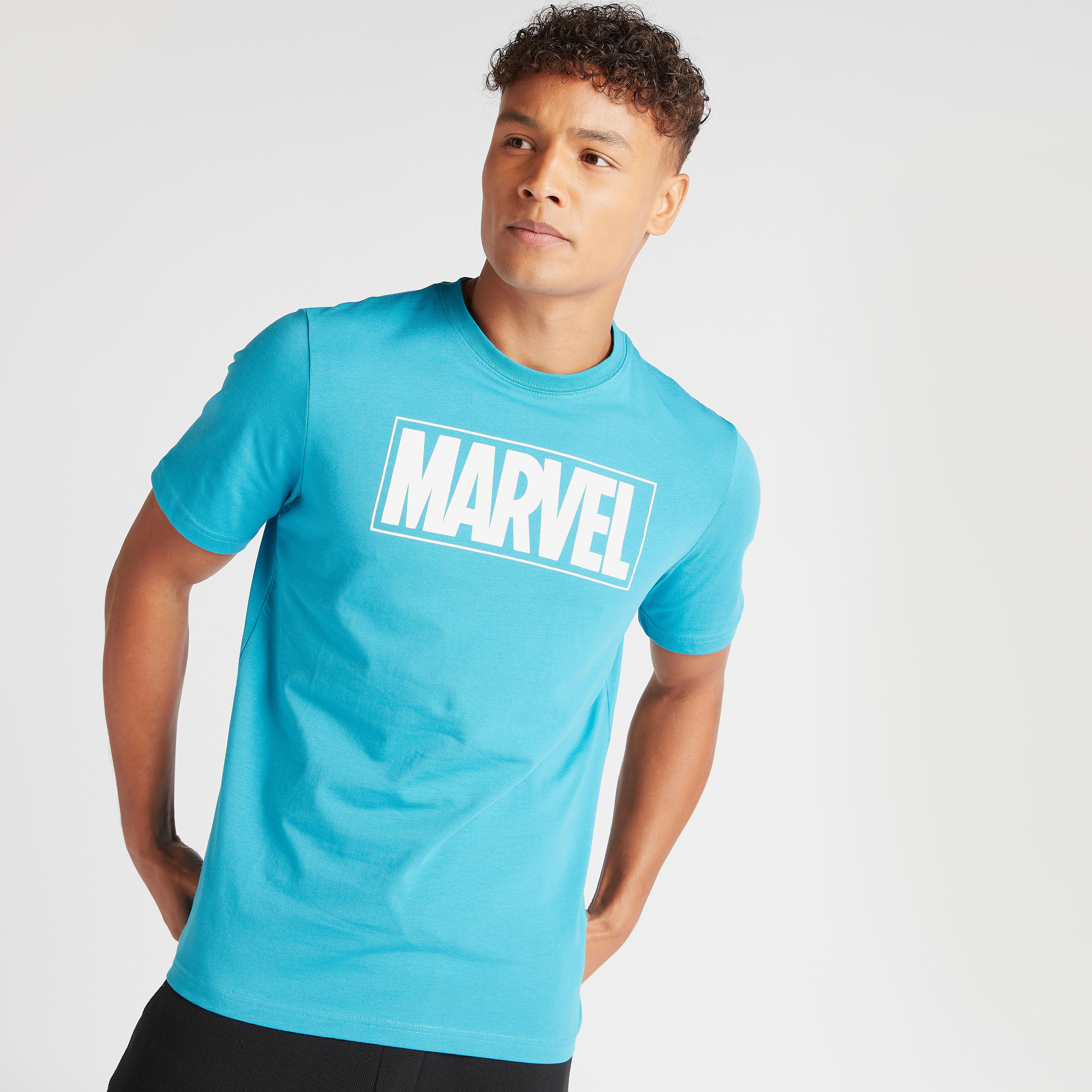 Marvel Print T-shirt with Crew Neck and Short Sleeves-men-clothing-tshirtsandpolos-tshirts-image-1