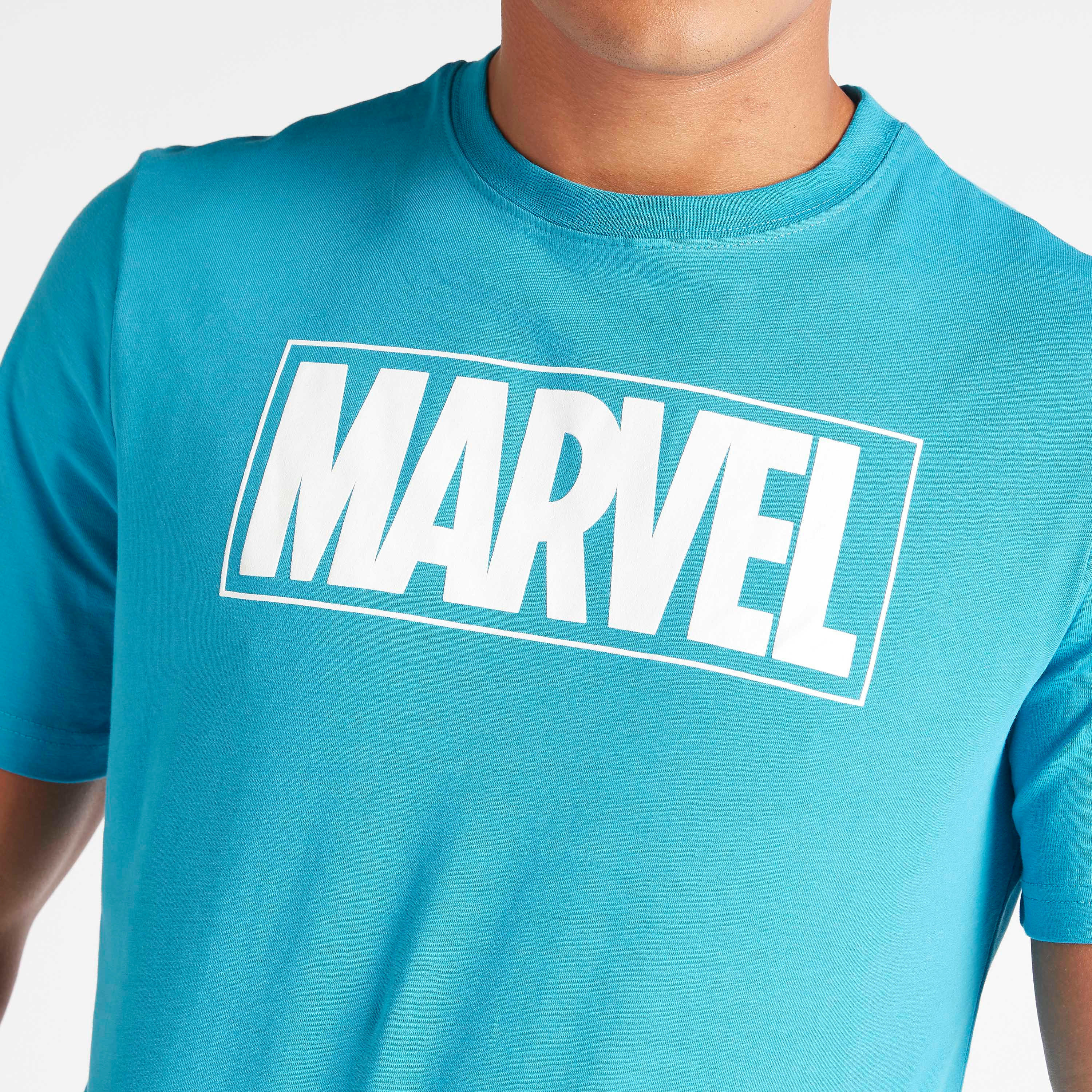 Marvel Print T-shirt with Crew Neck and Short Sleeves-men-clothing-tshirtsandpolos-tshirts-image-4