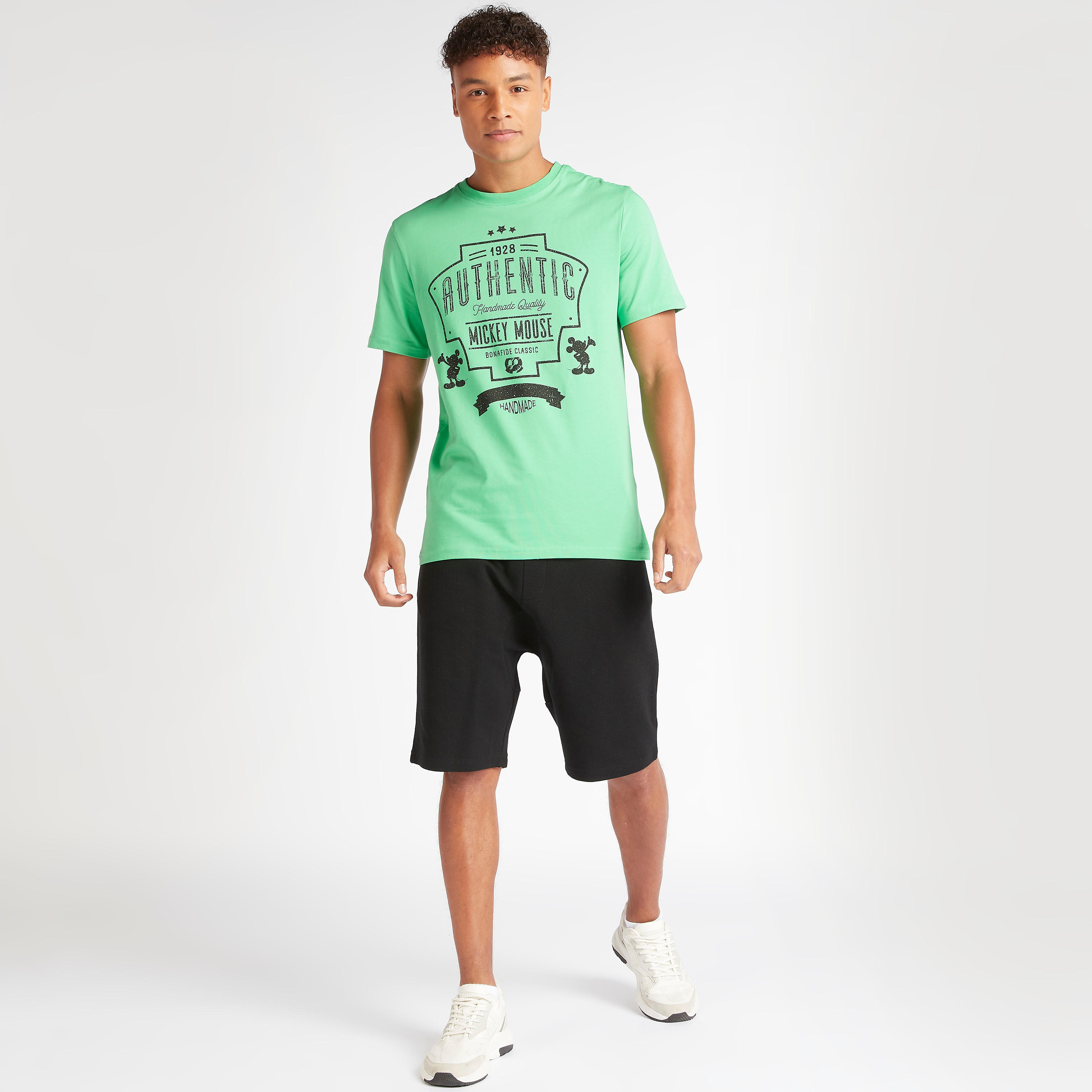 Mickey Mouse Print T-shirt with Crew Neck-men-clothing-tshirtsandpolos-tshirts-image-2
