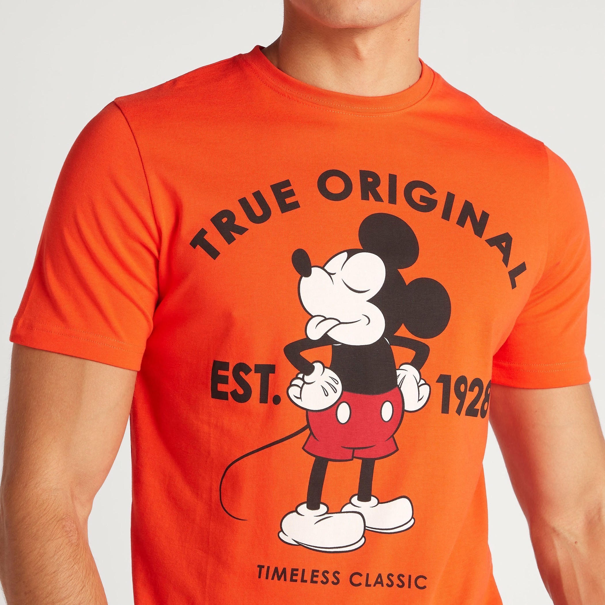 Mickey Mouse Print T-shirt with Crew Neck and Short Sleeves-men-clothing-tshirtsandpolos-tshirts-image-3