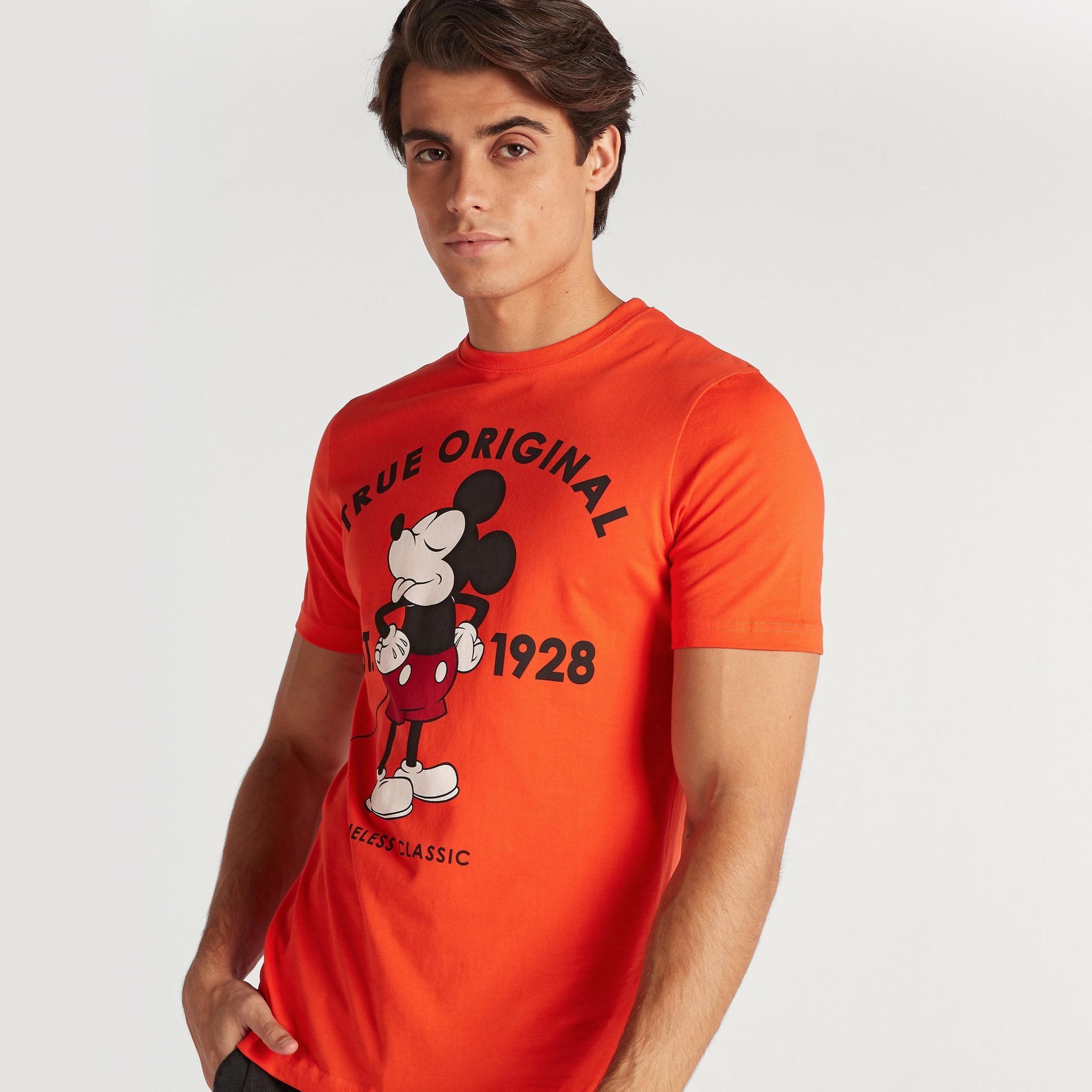 Mickey Mouse Print T-shirt with Crew Neck and Short Sleeves-men-clothing-tshirtsandpolos-tshirts-image-5