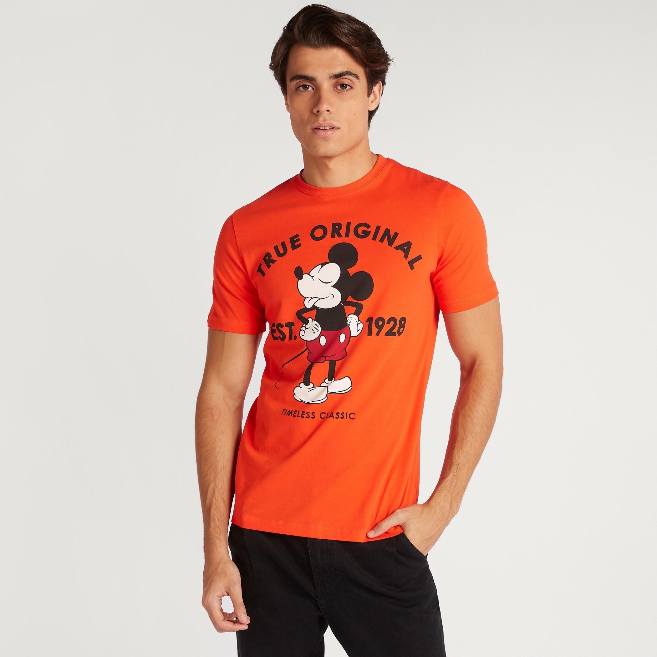Mickey Mouse Print T-shirt with Crew Neck and Short Sleeves-men-clothing-tshirtsandpolos-tshirts-image-6