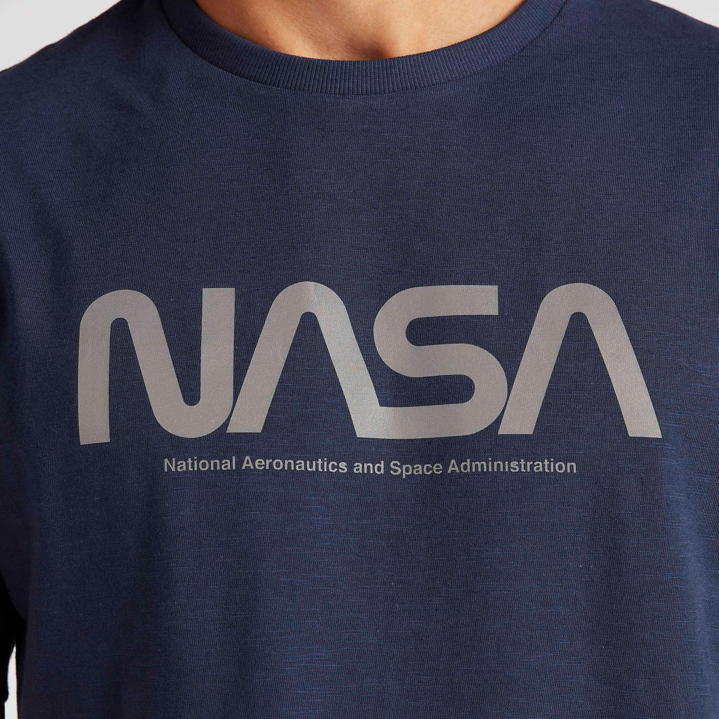 NASA Print Crew Neck T-shirt with Short Sleeves-men-clothing-tshirtsandpolos-tshirts-image-3