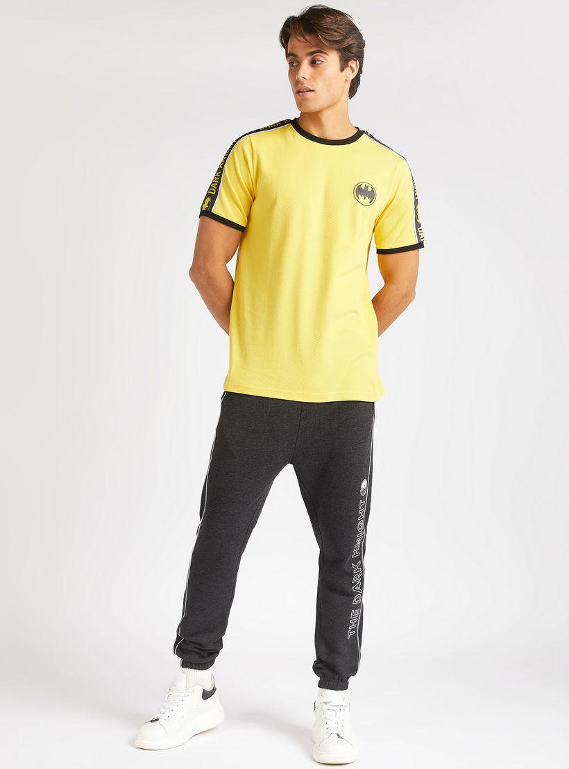 Batman Print T-shirt with Crew Neck and Short Sleeves-men-clothing-tshirtsandpolos-tshirts-image-2