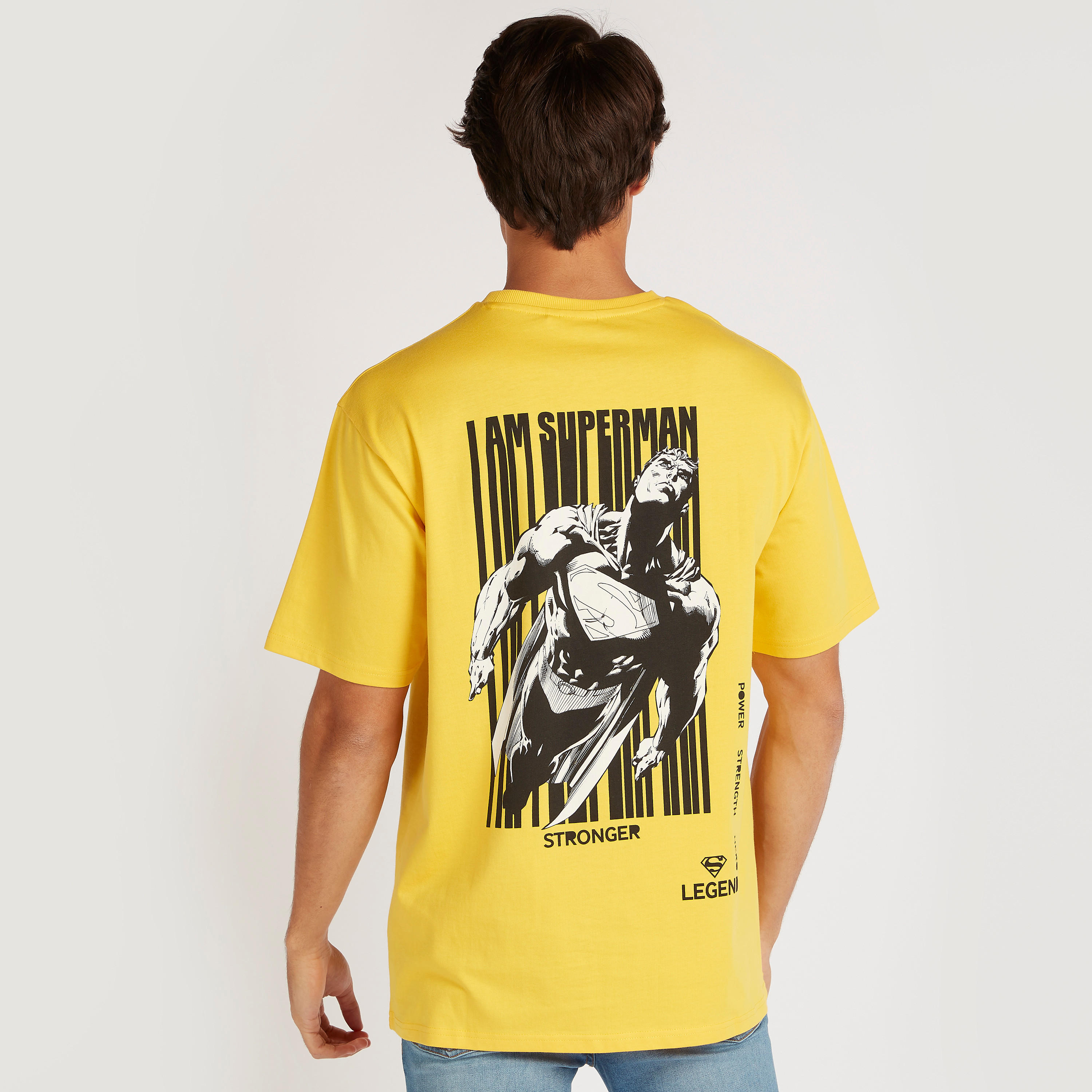 تيشيرت بياقة ضيّقة وأكمام قصيرة وطبعات سوبرمان-men-clothing-tshirtsandpolos-tshirts-image-4