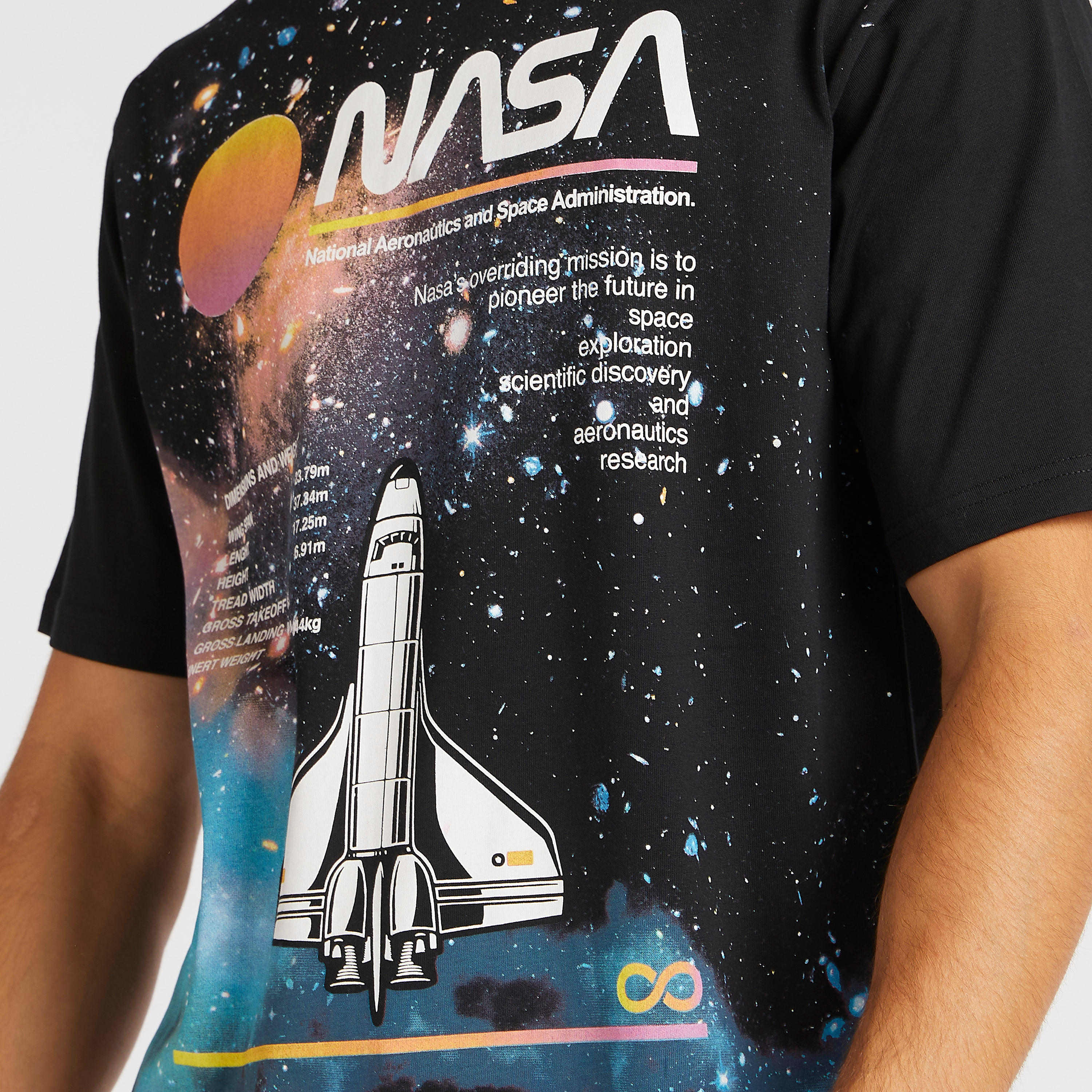 NASA Print Crew Neck T-shirt with Short Sleeves-men-clothing-tshirtsandpolos-tshirts-image-5