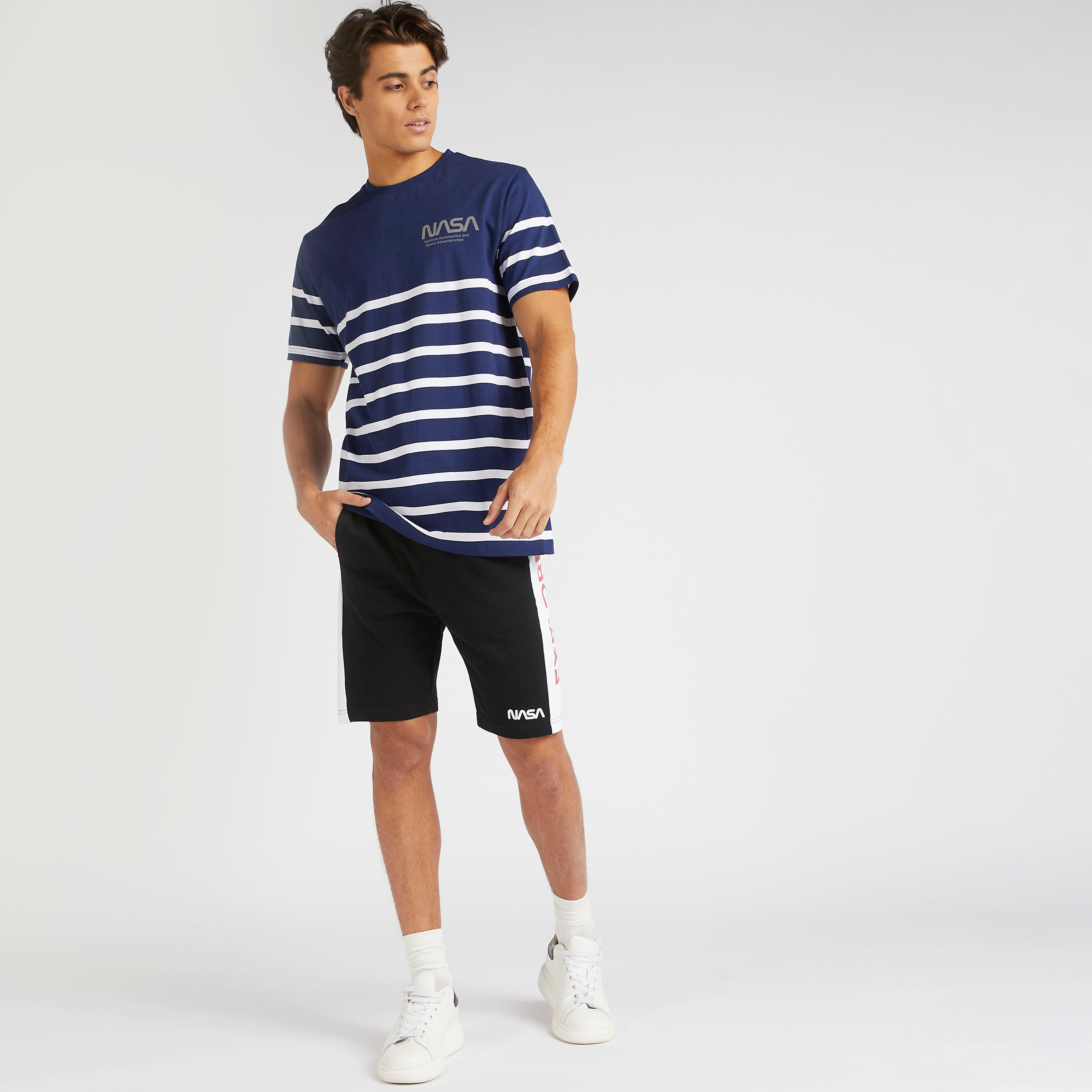 NASA Print Striped Crew Neck T-shirt with Short Sleeves-men-clothing-tshirtsandpolos-tshirts-image-2