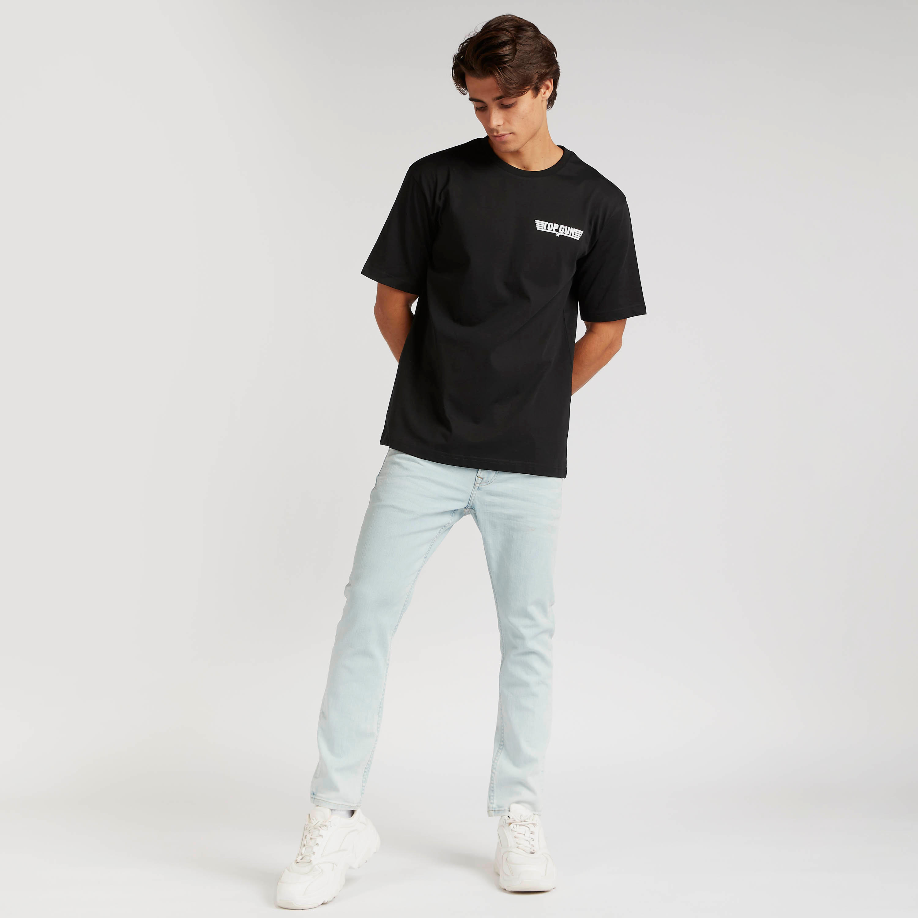 Top Gun Print Crew Neck T-shirt with Short Sleeves-men-clothing-tshirtsandpolos-tshirts-image-2