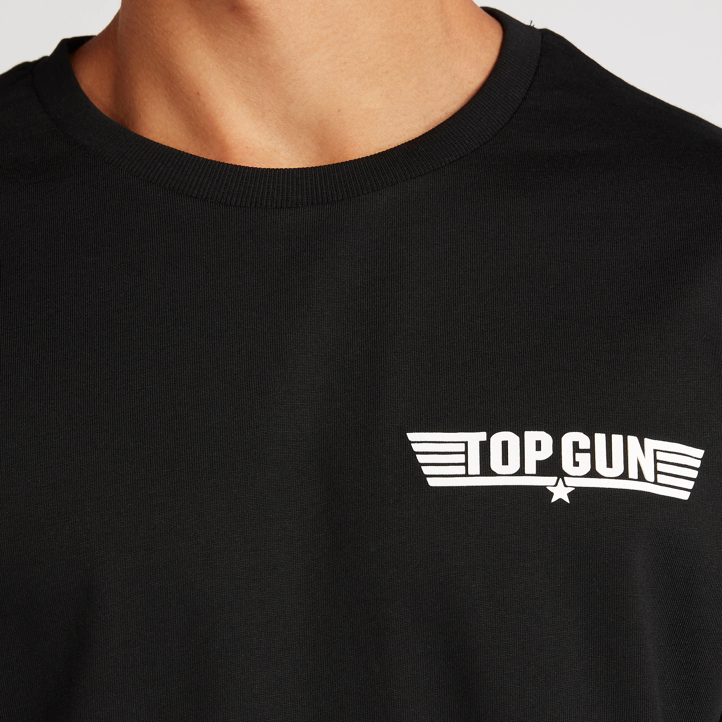 Top Gun Print Crew Neck T-shirt with Short Sleeves-men-clothing-tshirtsandpolos-tshirts-image-3