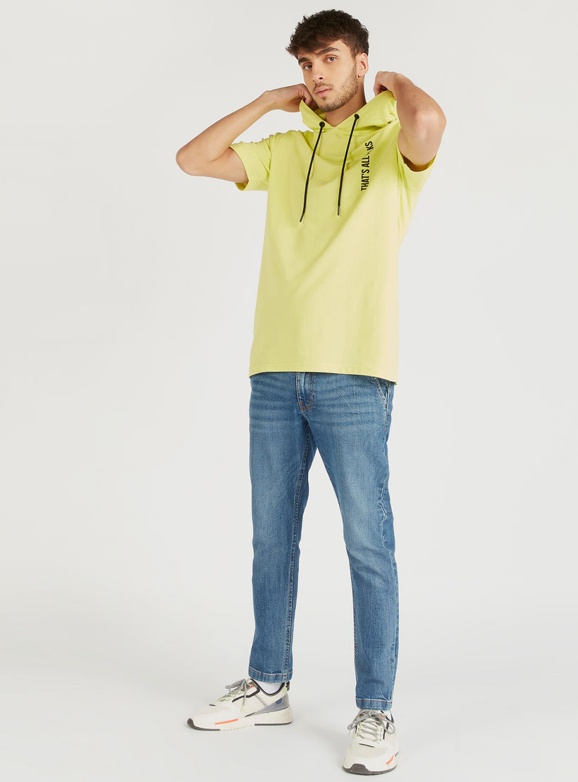 Looney Tunes Print T-shirt with Hood and Short Sleeves-men-clothing-tshirtsandpolos-tshirts-image-2