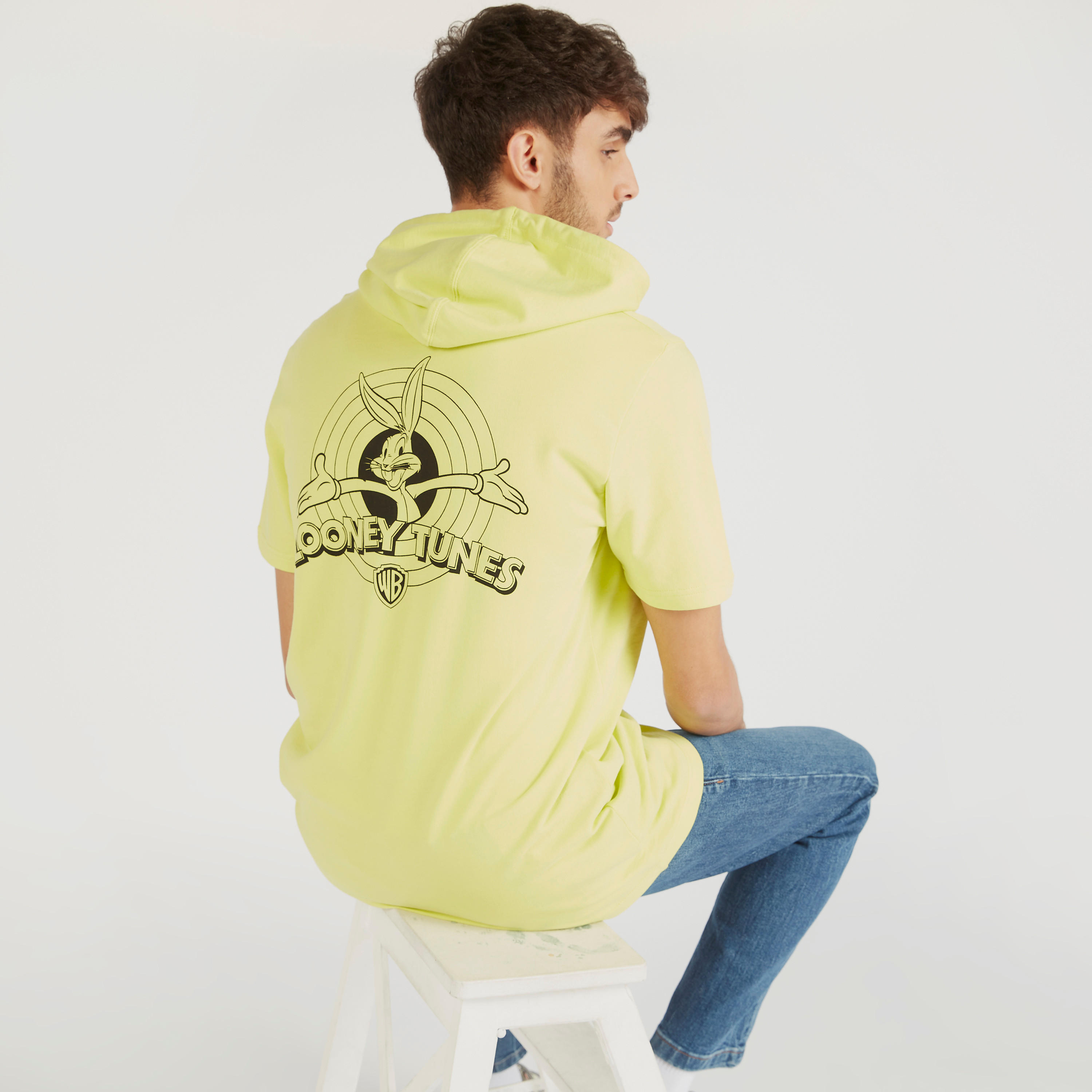 Looney Tunes Print T-shirt with Hood and Short Sleeves-men-clothing-tshirtsandpolos-tshirts-image-6