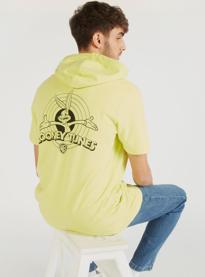 Looney Tunes Print T-shirt with Hood and Short Sleeves-men-clothing-tshirtsandpolos-tshirts-image-6