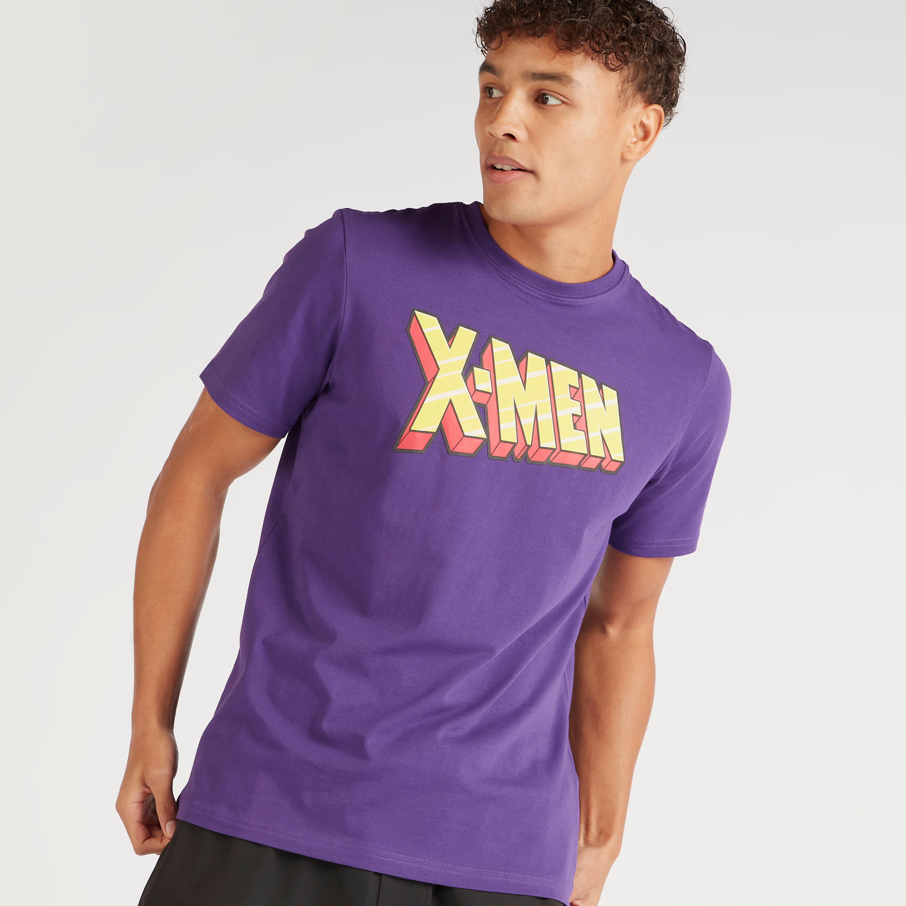تيشيرت بياقة ضيّقة وأكمام قصيرة وطبعات اكس-مان-men-clothing-tshirtsandpolos-tshirts-image-1