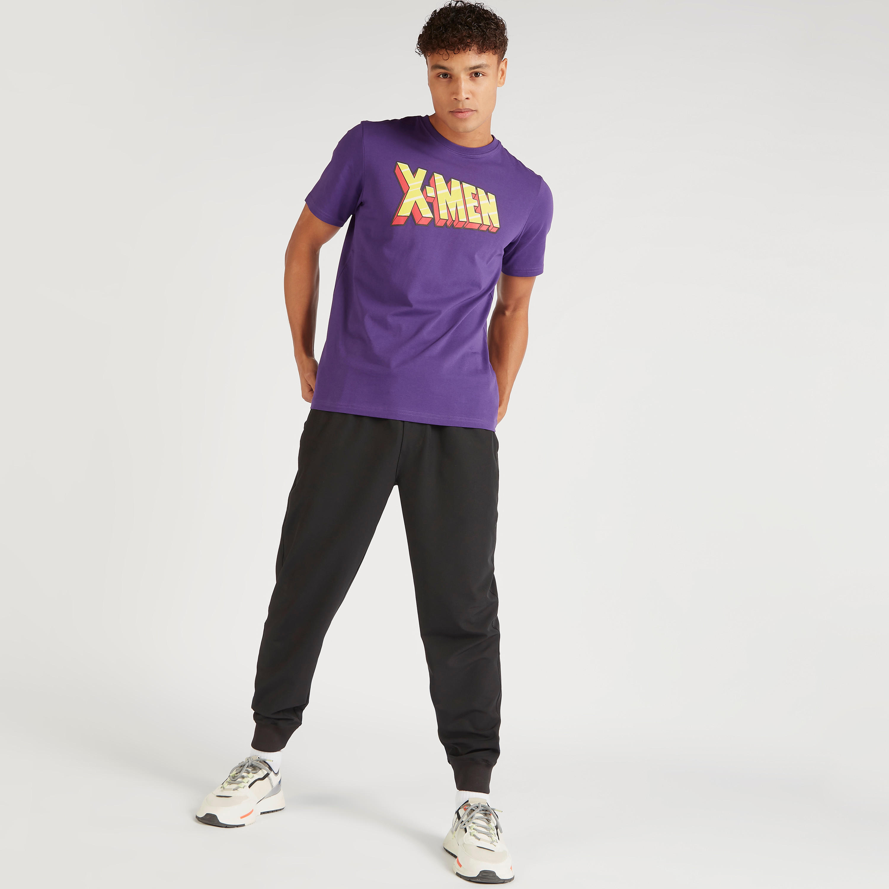تيشيرت بياقة ضيّقة وأكمام قصيرة وطبعات اكس-مان-men-clothing-tshirtsandpolos-tshirts-image-2