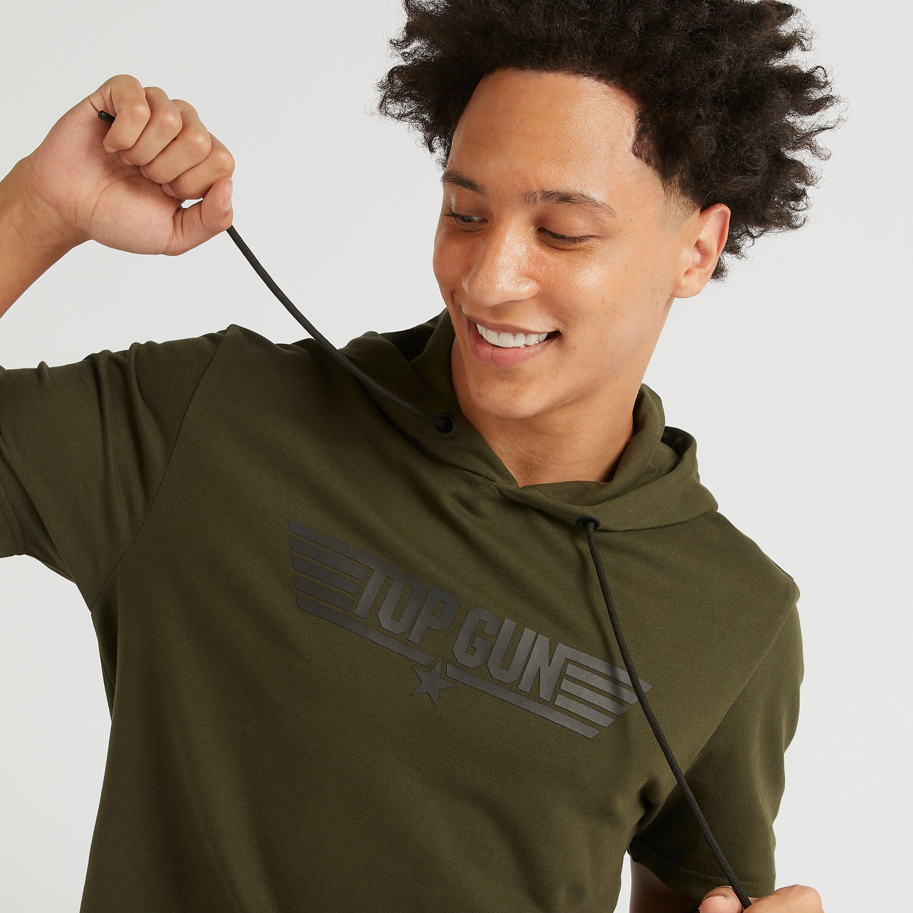 Top Gun Print Hooded T-shirt with Short Sleeves-men-clothing-tshirtsandpolos-tshirts-image-3