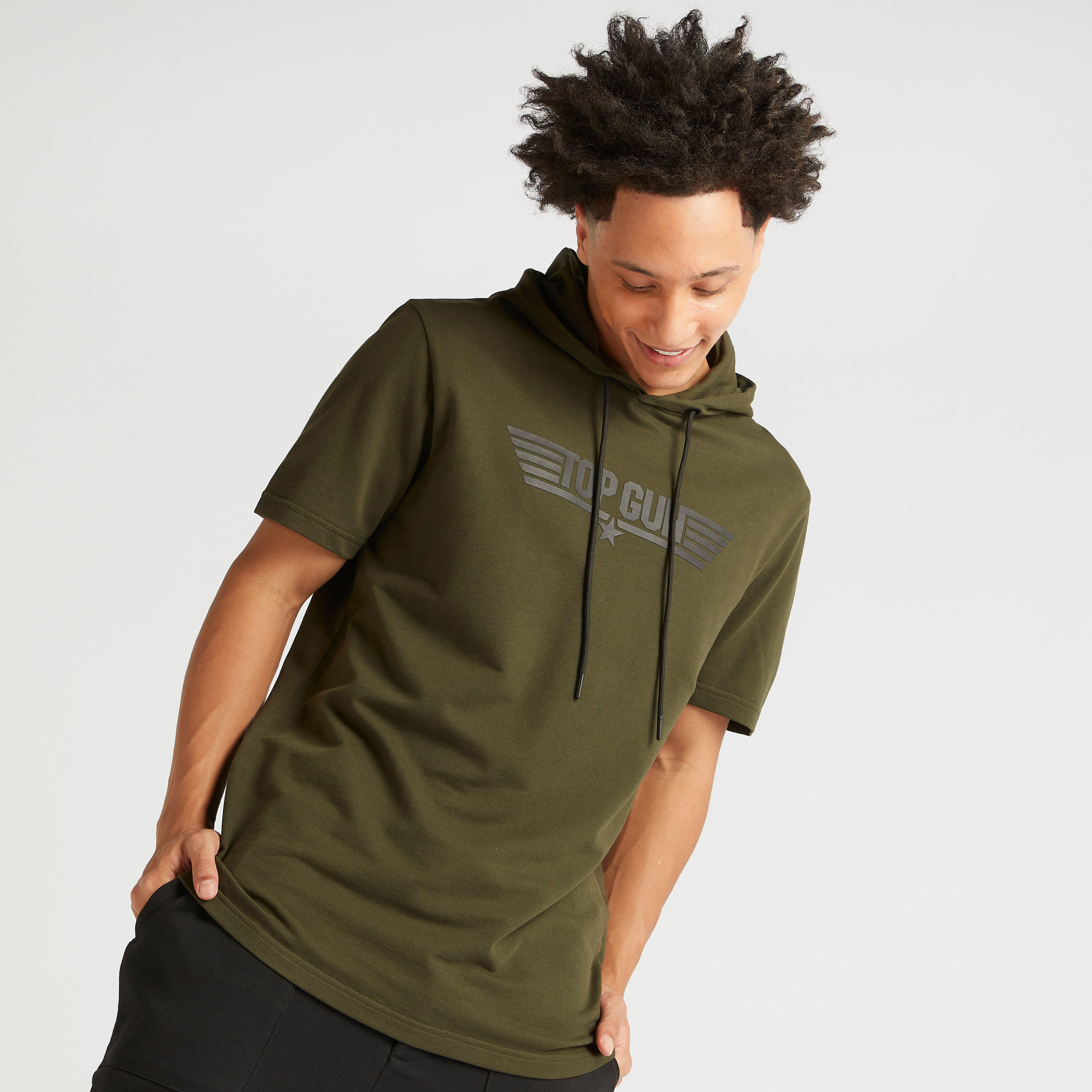Top Gun Print Hooded T-shirt with Short Sleeves-men-clothing-tshirtsandpolos-tshirts-image-6